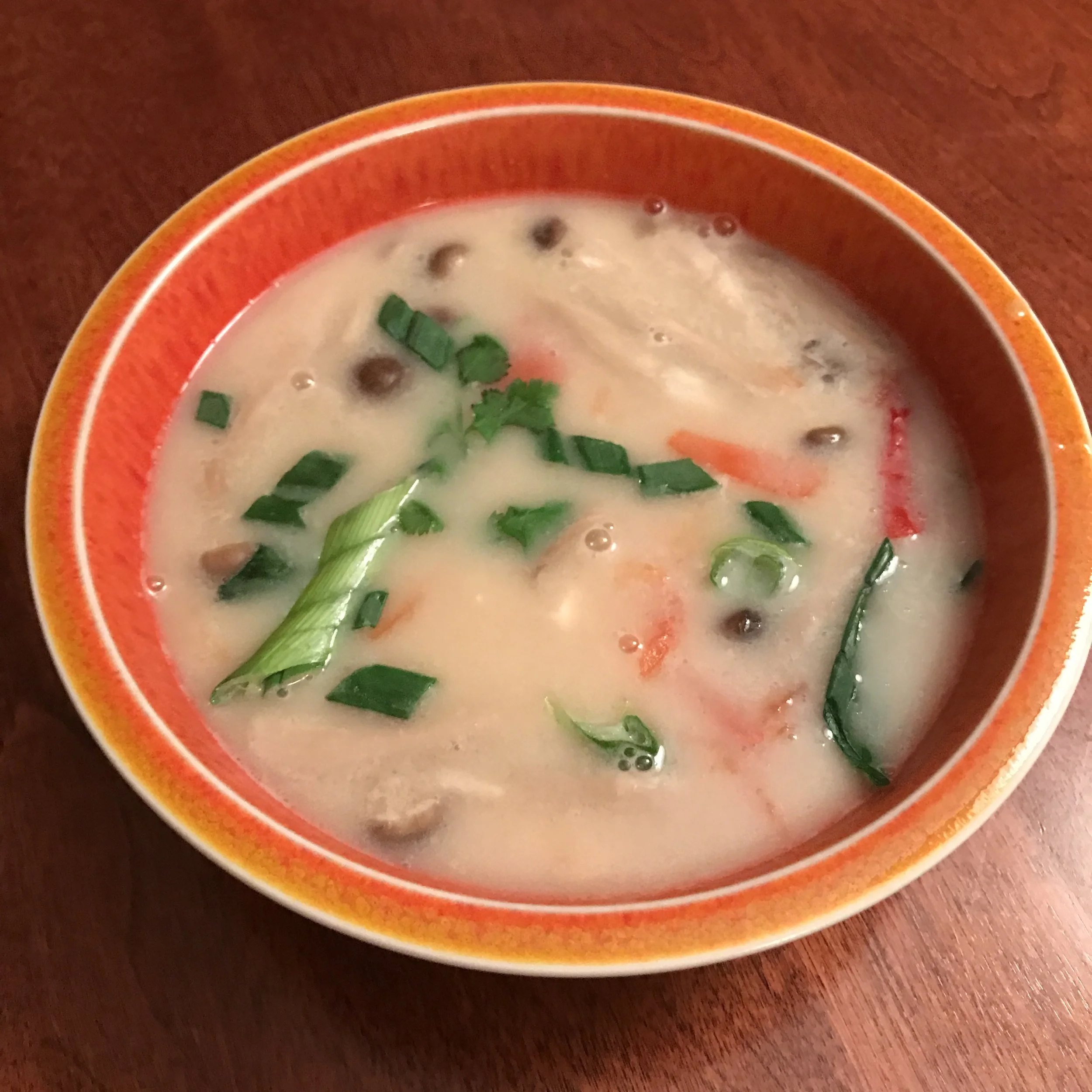 Chicken and Galangal Coconut Soup - Tom Kha Gai