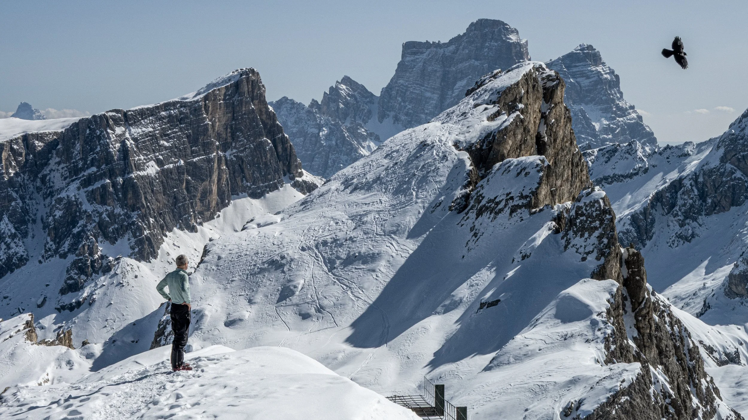 View from the summit of Mount Nuvolau, Dolomites, Italy