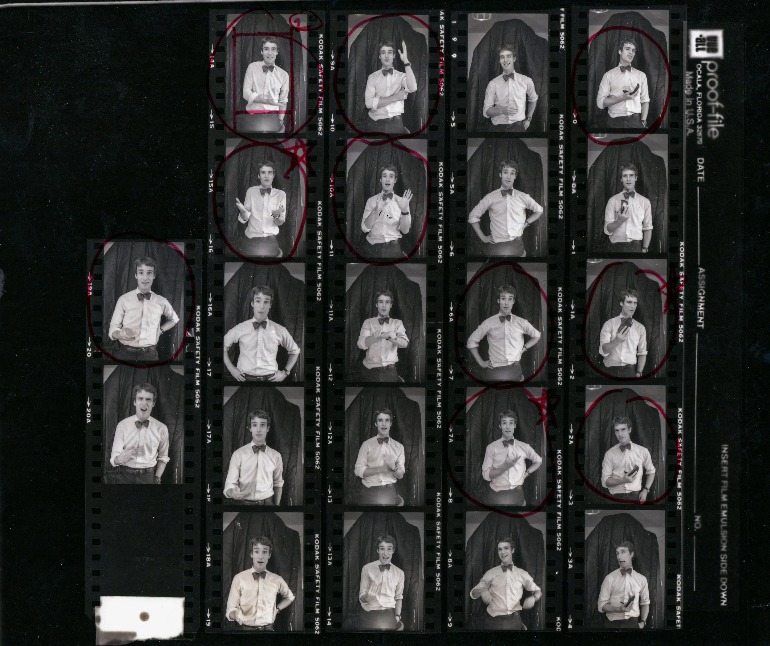 1979 Stand-up Promo, Proof Sheet