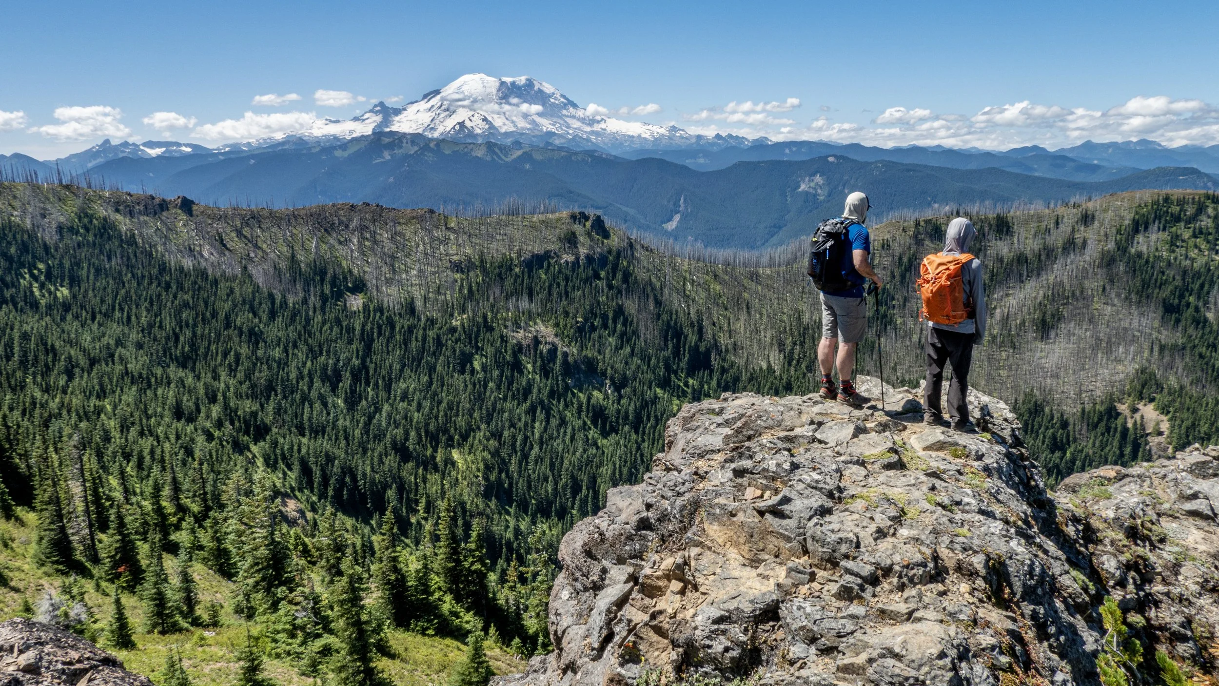 The view to Mount Tahoma from Noble Knob