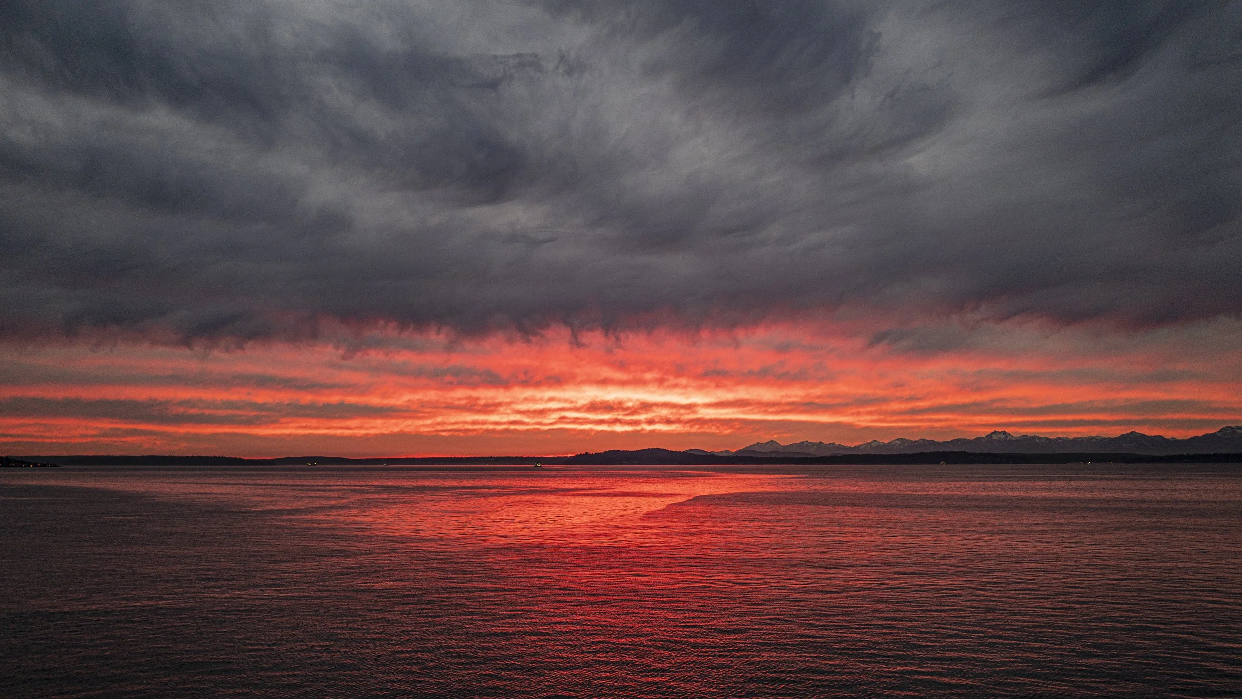 February Sunset from Seattle