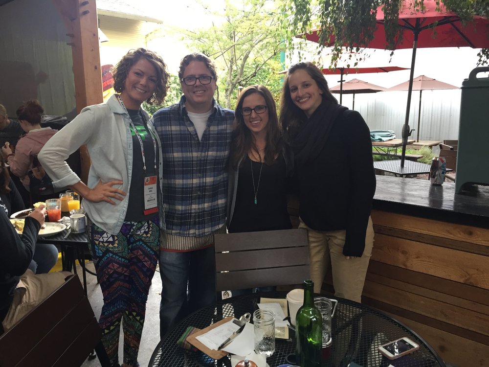 Grabbing breakfast with PD PTs Jennifer Anderson (Root PT) and Naomi Casiro (NeuroFitBC)