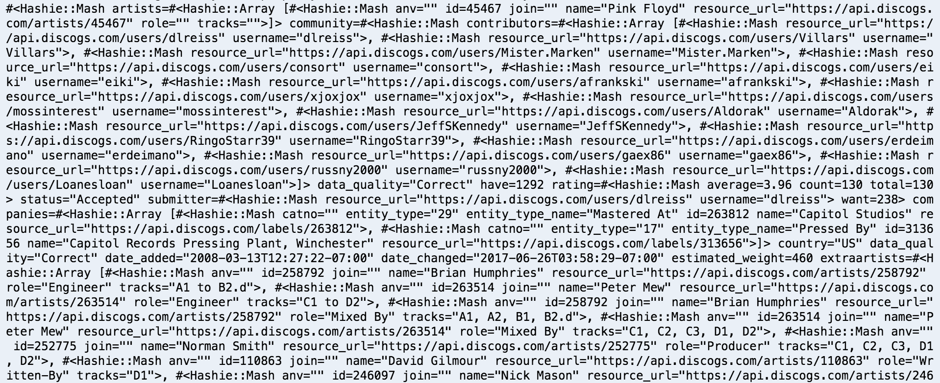 π± Interacting with this was relatively straightforward for the purposes of this app, but printing to the terminal like this helps give an understanding of how the raw data is structured, and therefore how it can be called.
