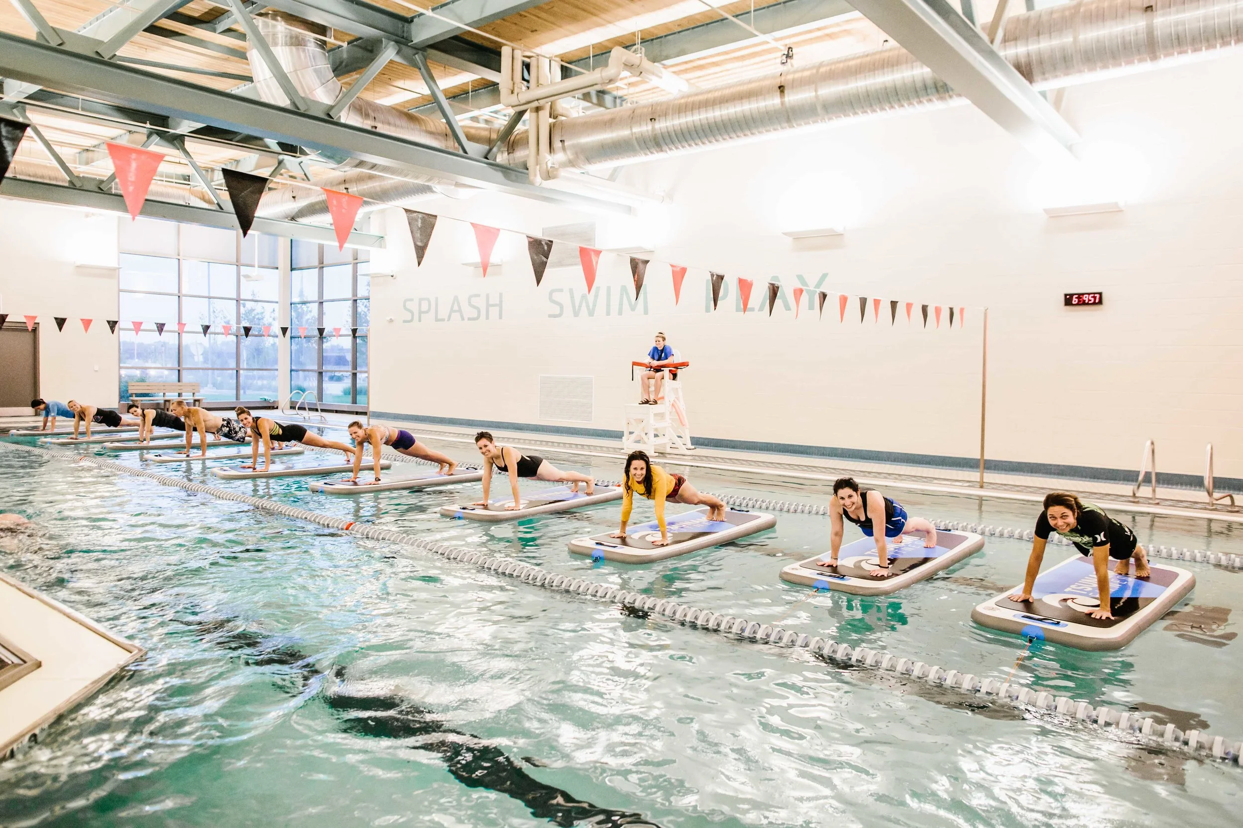 The Class: Fit Float Location: Irsay Family YMCA Downtown Indianapolis | Photo Cred: Cotangent Studio