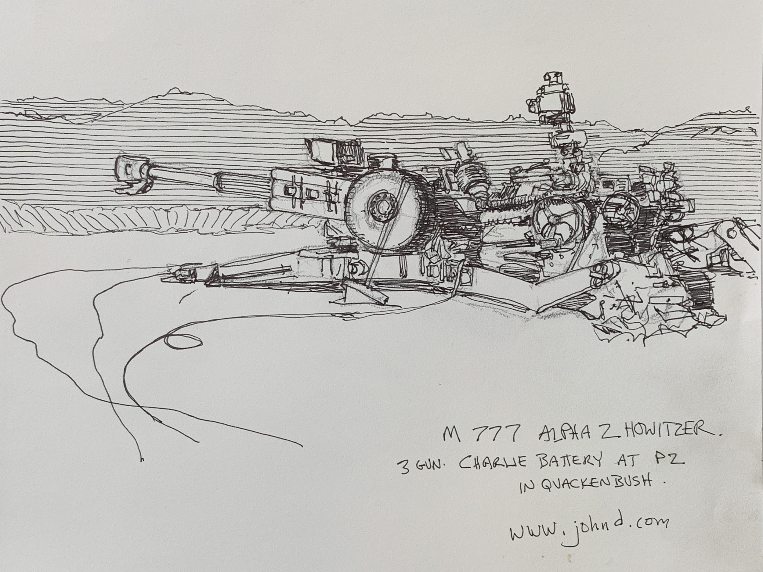 M777 Alpha 2 155mm Howitzer from Charlie Battery 1/11