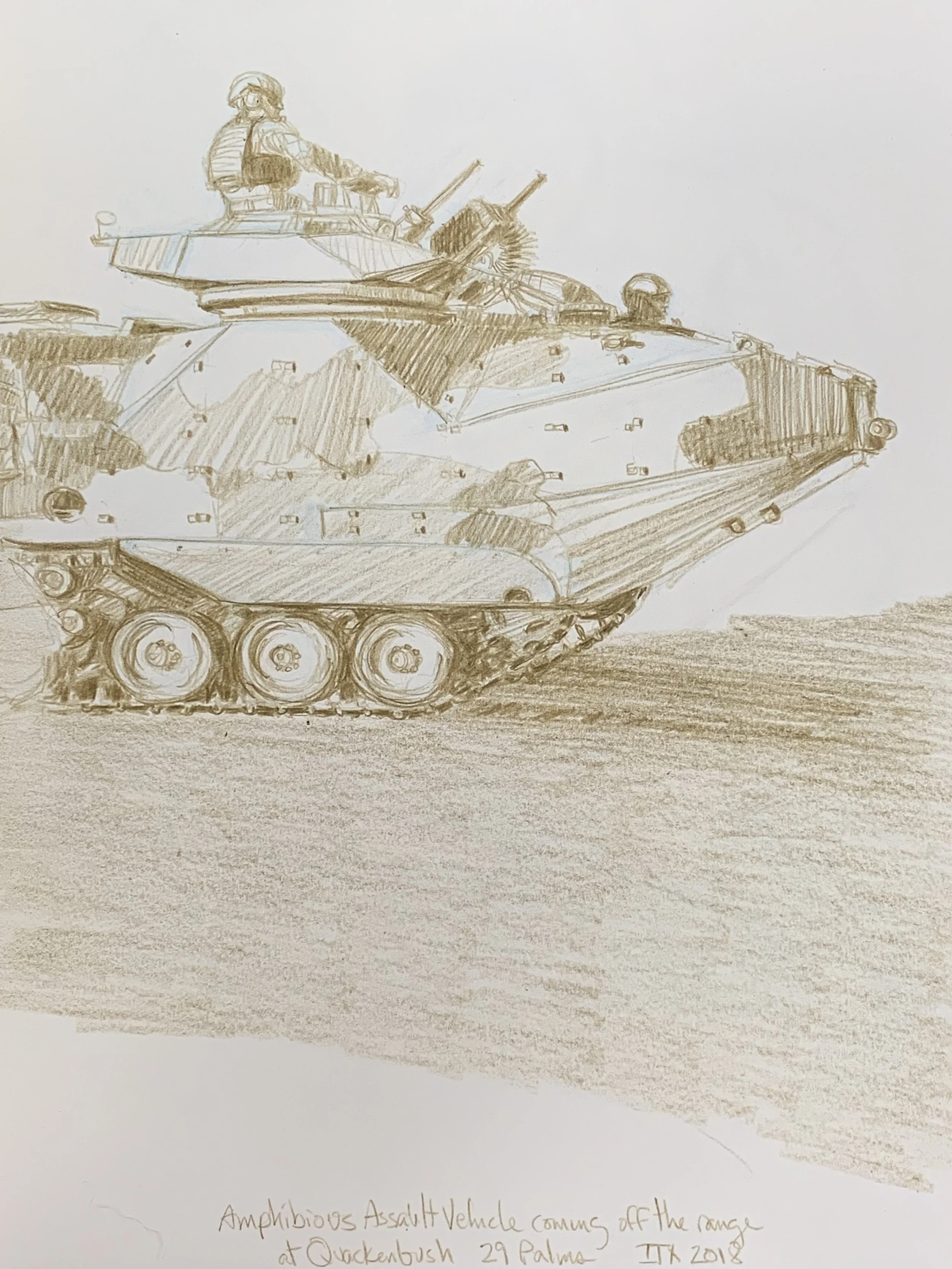 Amphibious Assault Vehicle coming off the Quackenbush Range at 29 Palms ITX 2018