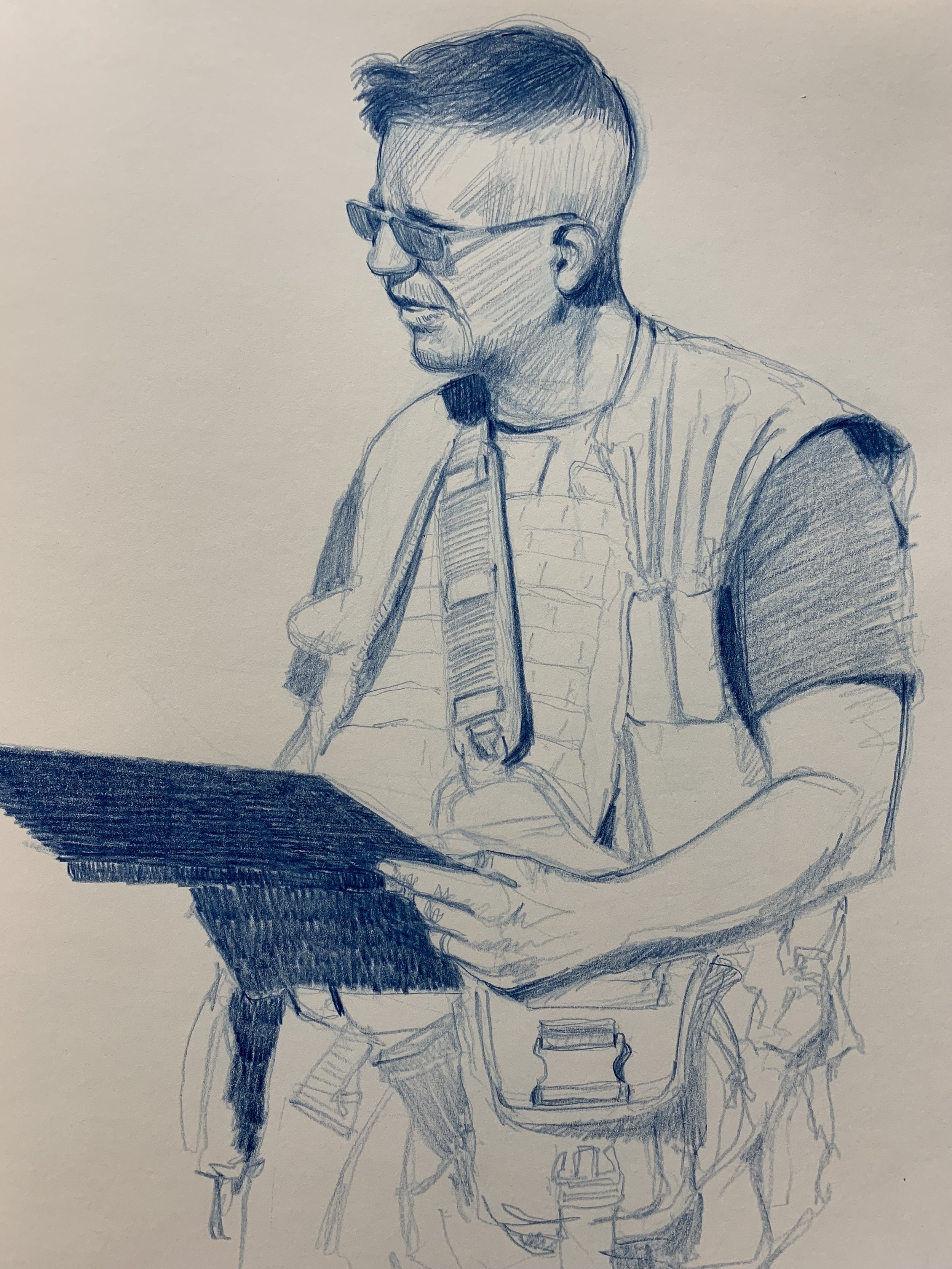 Victor Juhasz, Combat Artist at ITX 2018, 29 Palms, CA