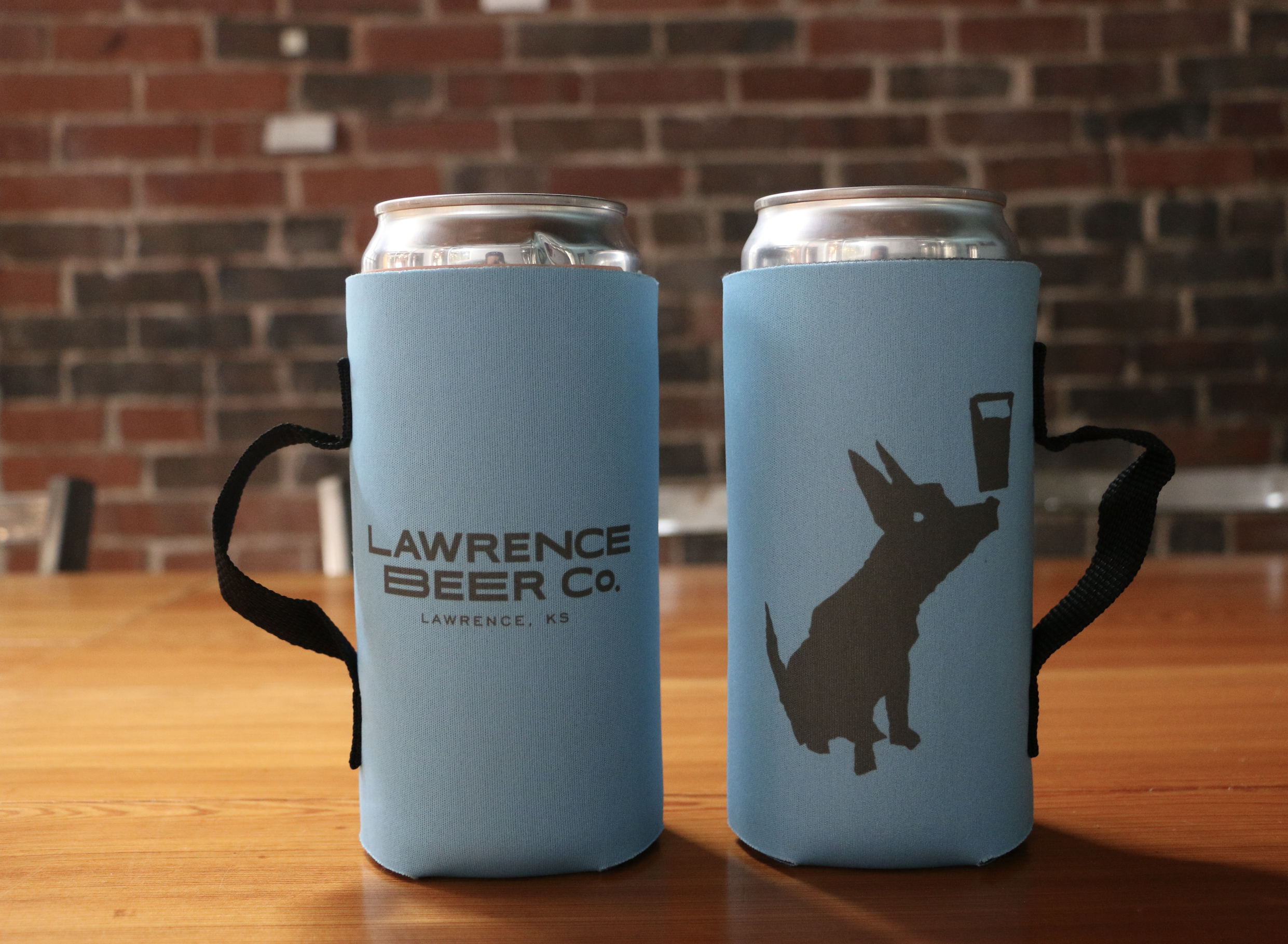 company logo koozies