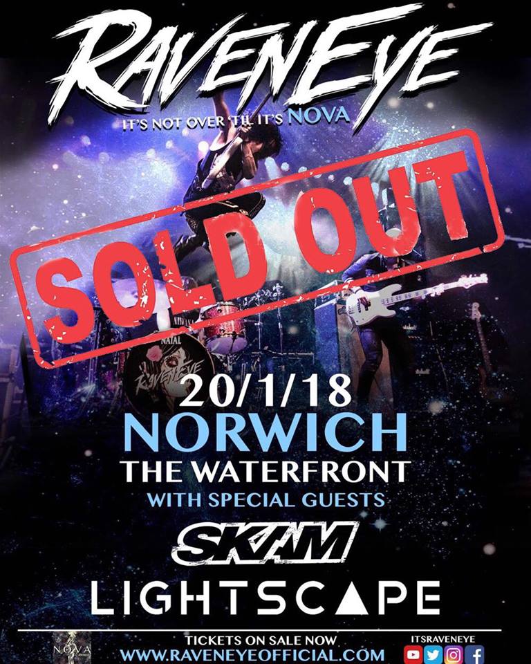 What a way to start the tour! Norwich is sold out! This run is going to be epic, new songs are so much fun to play, so much going on with this show! We're pumped. GET YOUR TICKETS NOW! 