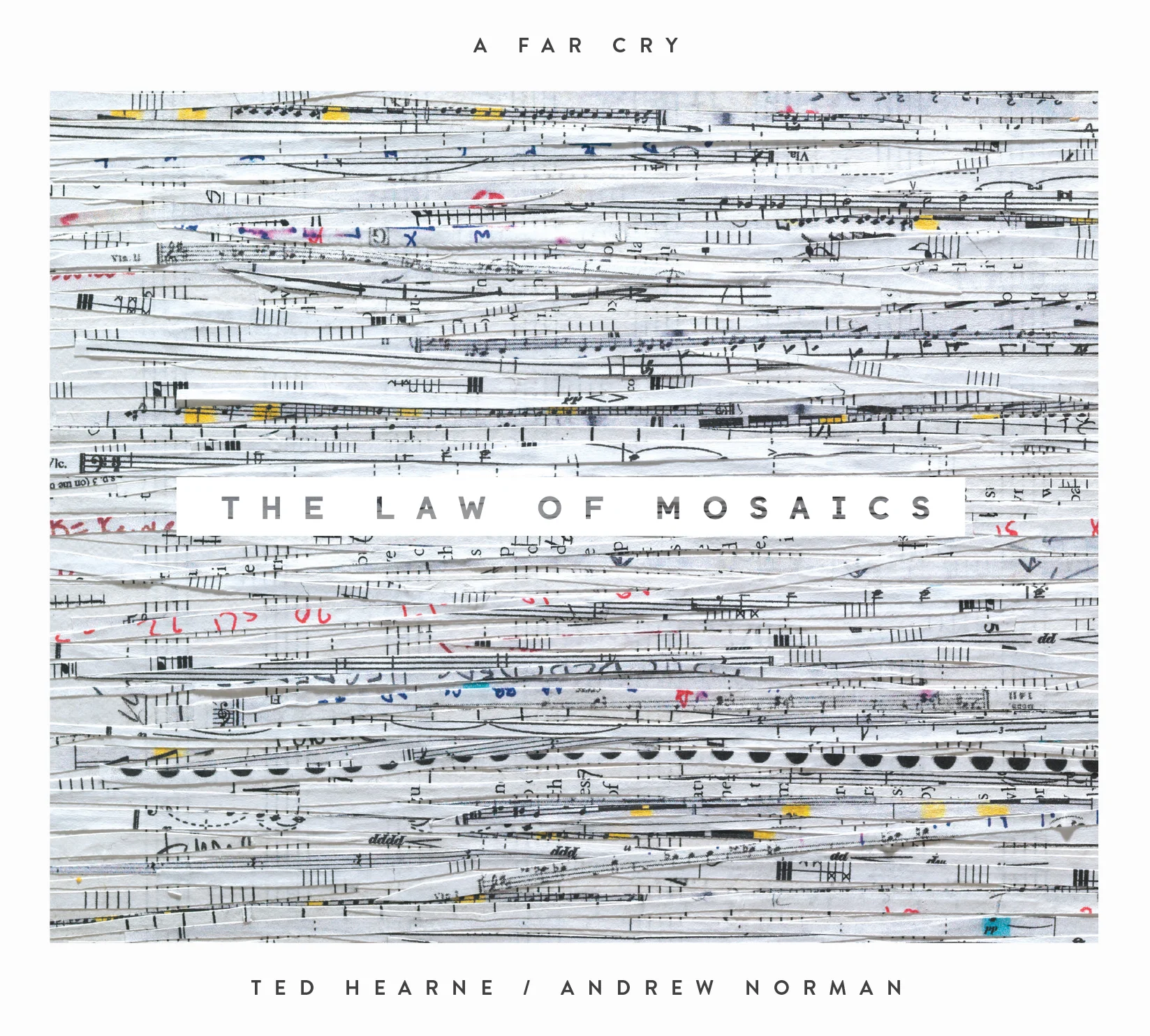 The Law of Mosaics: music of Ted Hearne and Andrew Norman (Crier Records, 2013) album art by Rachel Perry Welty design by Laura Grey