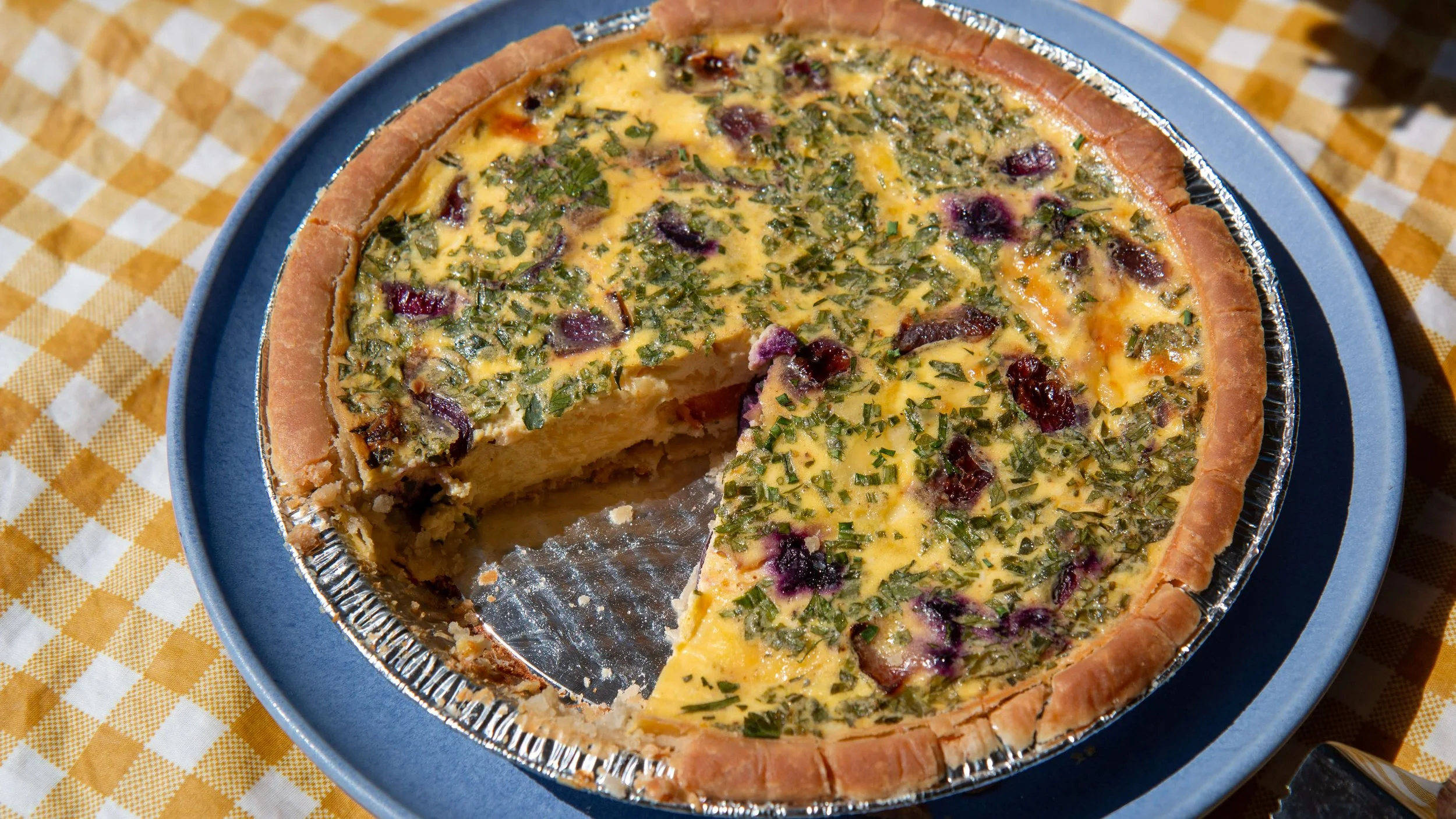 Roasted Carrot &amp; Cheddar Greek Yogurt Quiche