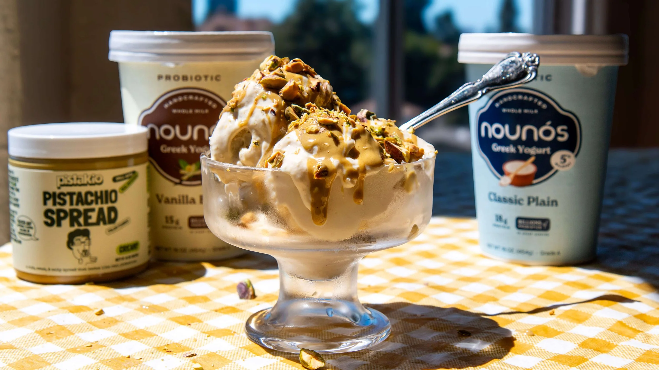Pistachio Honey Frozen Greek Yogurt