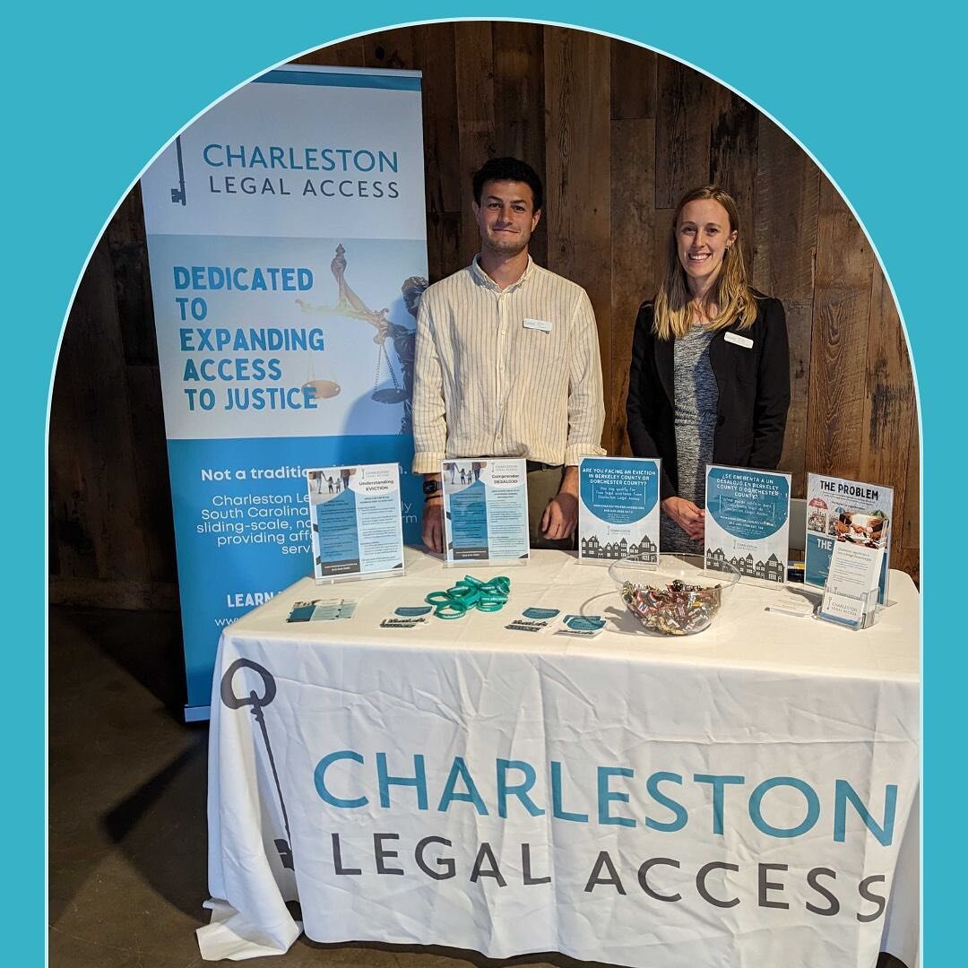 Taylor Rumble (EJW Attorney Fellow) and Tomas Cox (Legal Assistant) ran CLA's table at the Housing Resource Fair. The Housing Resource Fair was presented by @Truist and the Charleston Chamber of Commerce @chas_chamber. It was attended by approximatel