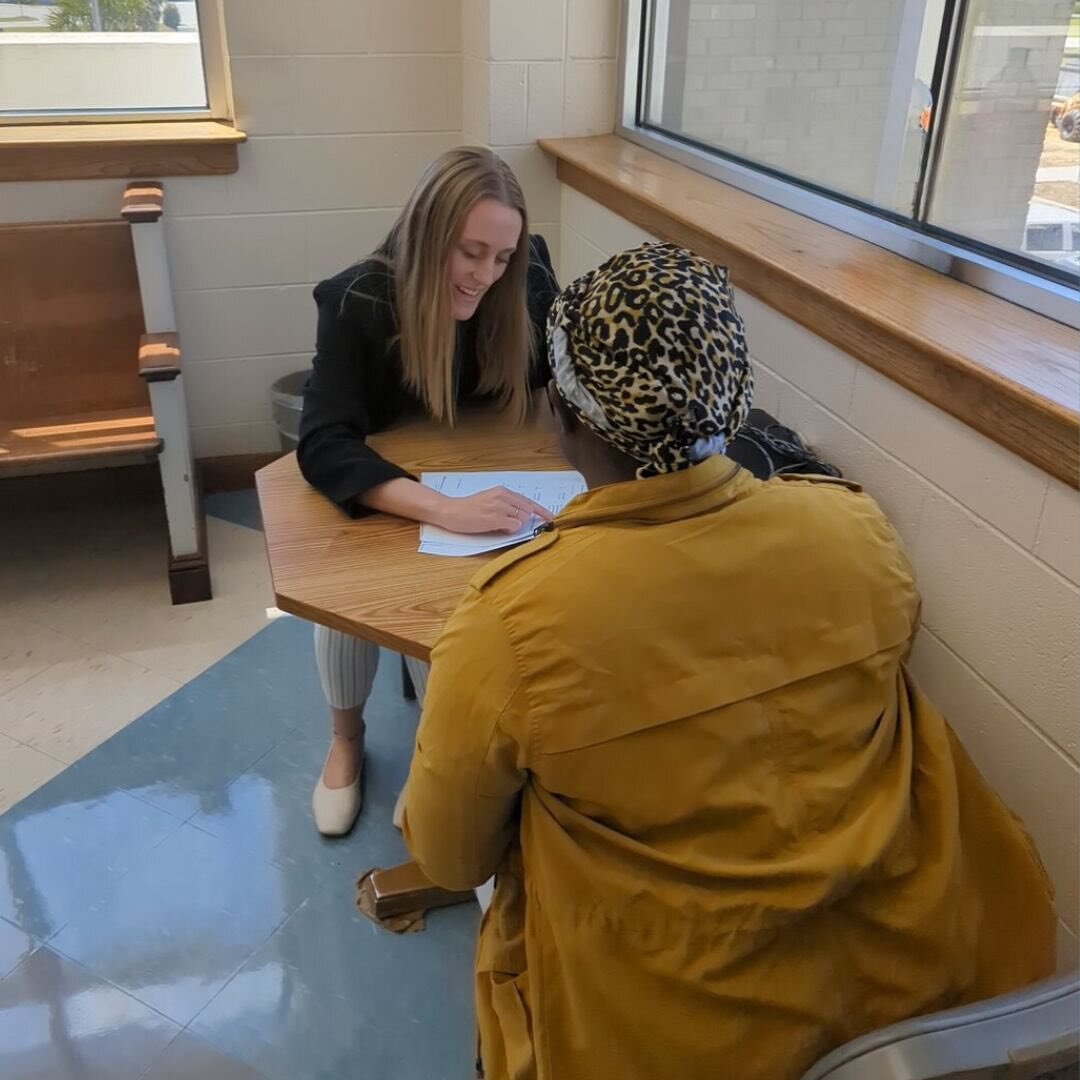 People fare much better when they have a lawyer on their side to help explain the process.

CLA's Equal Justice Attorney Fellow, Taylor Rumble, was at Dorchester County Magistrate Court helping a tenant preserve her housing. In this photo, Taylor exp