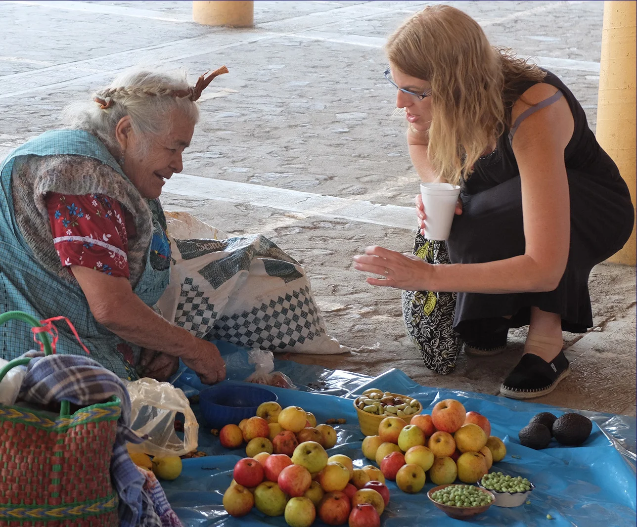 At the village market outside of Oaxaca, Mexico