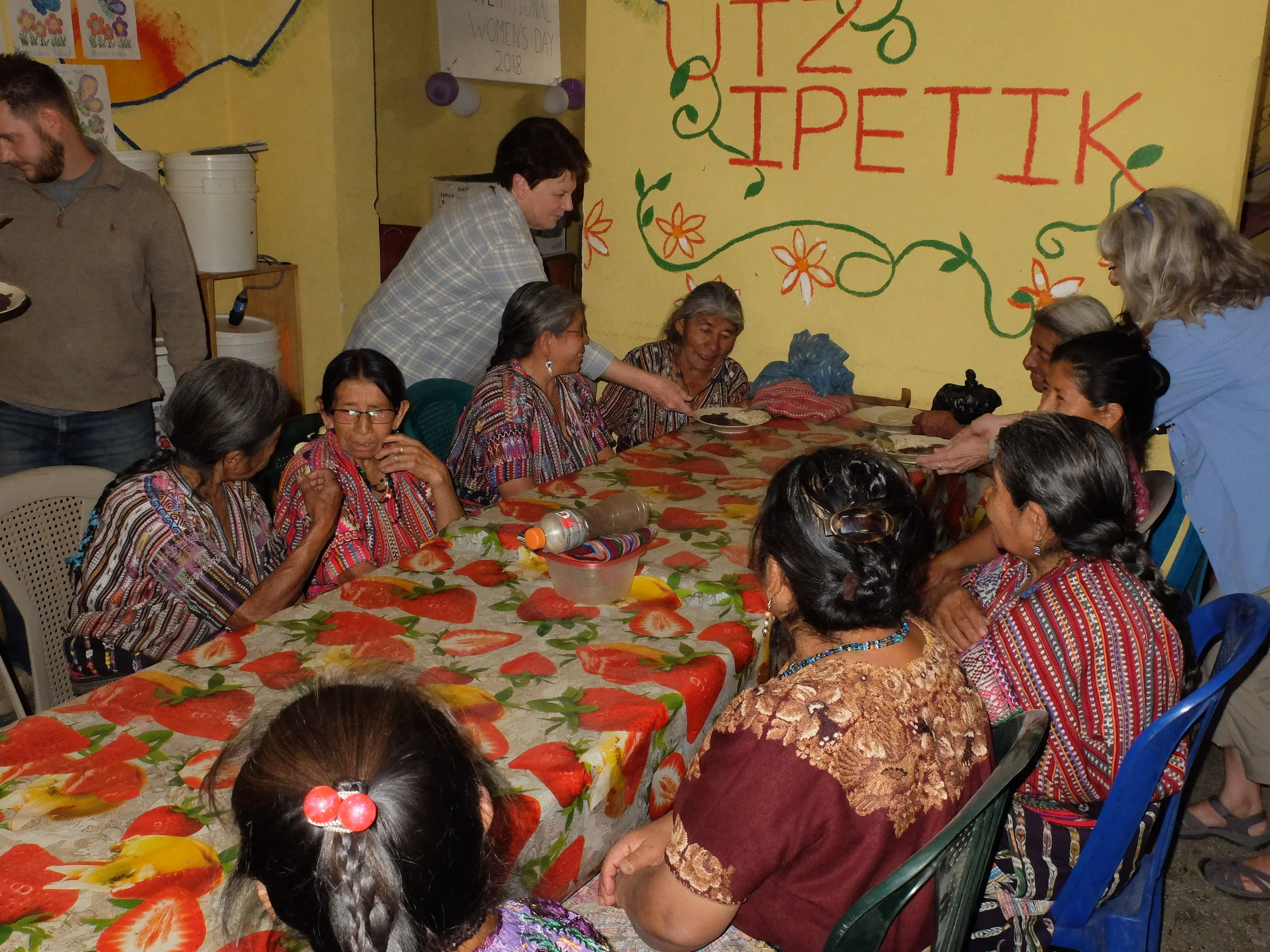 Serving lunch to the ancianos (elderly) in San Jorge, Guatemala, part of a program by the nonprofit Mayan Families