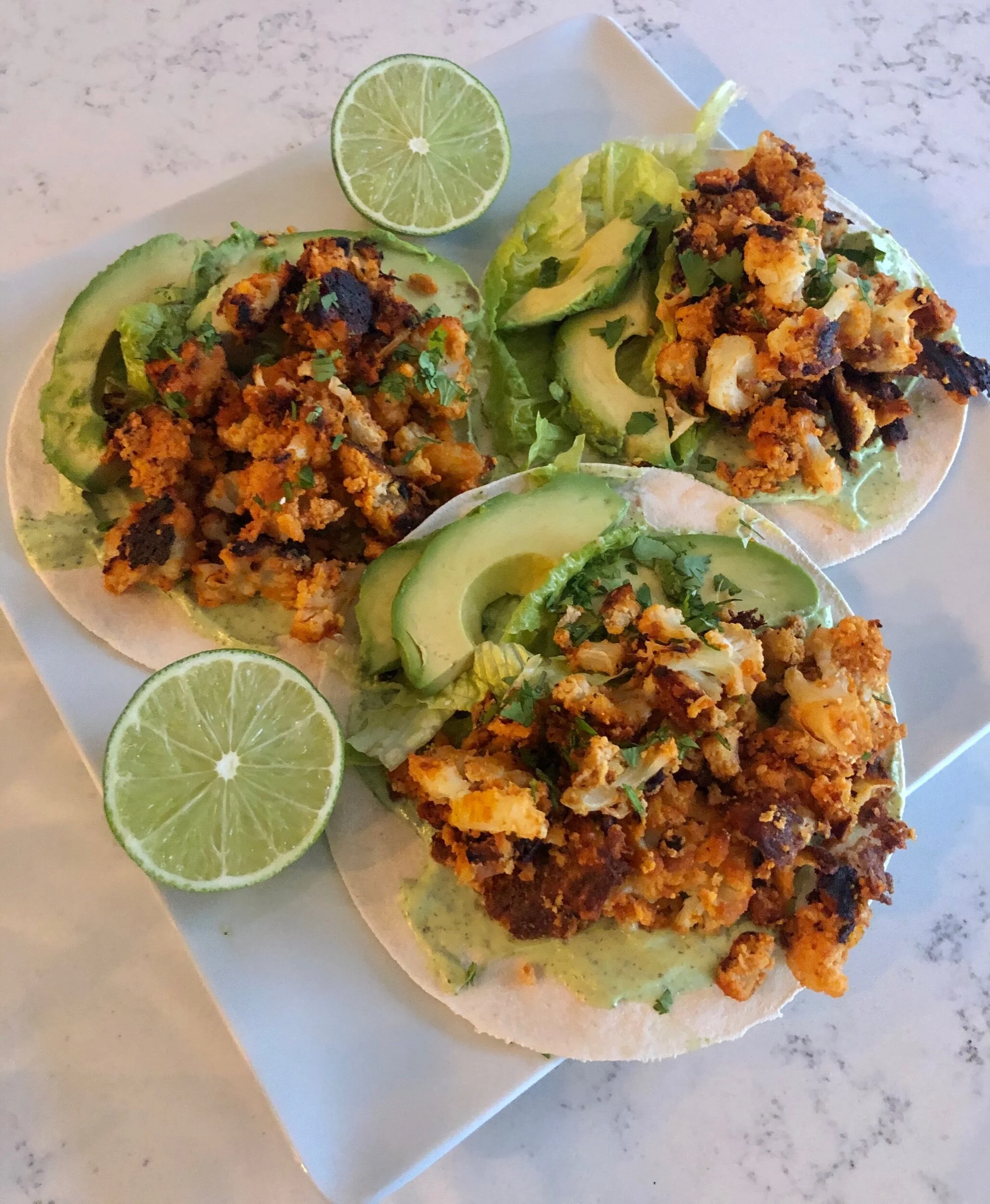 Buffalo Cauliflower Tacos