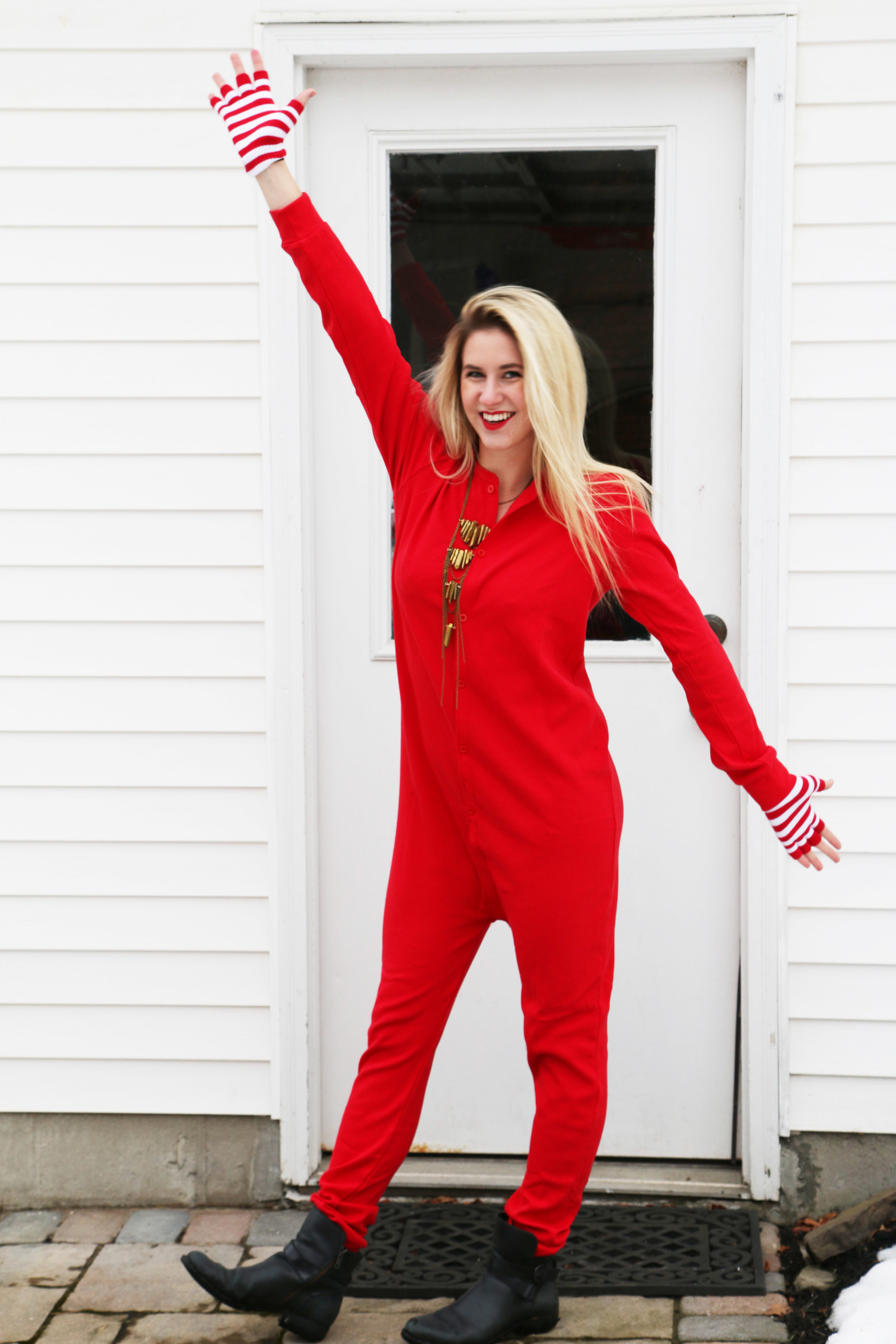 Sporting an Adult Onesie & The Santa Fe Stacker
