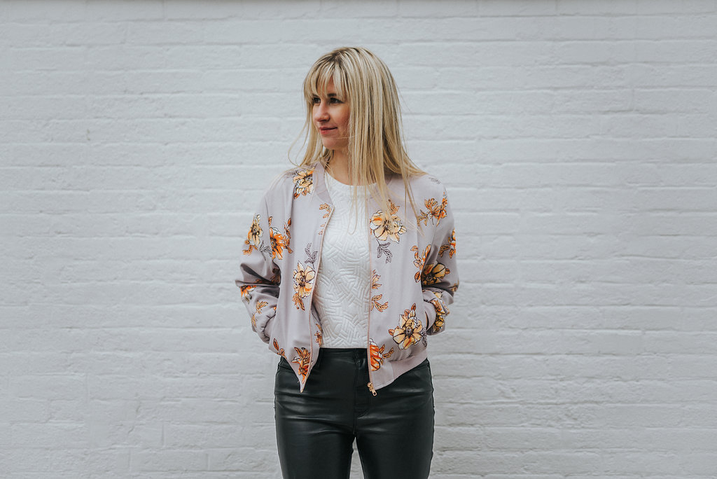 Juniors Floral Bomber from TJ Maxx