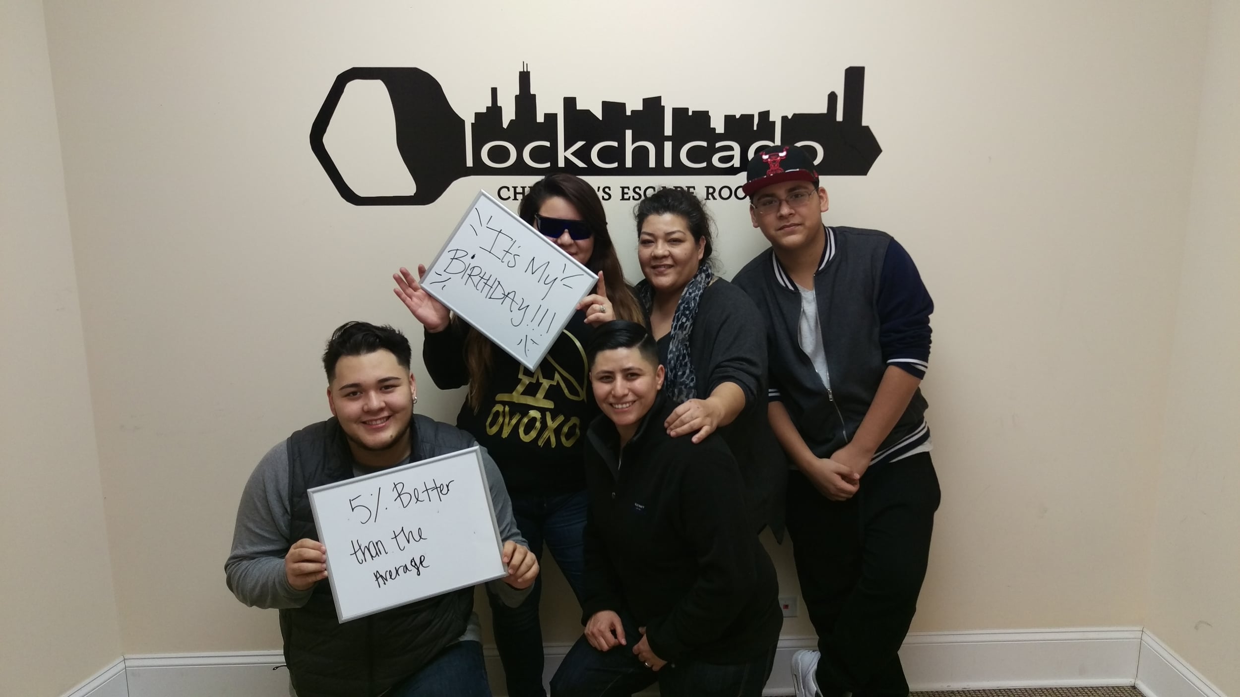 We're glad you chose to have your first escape room experience with us at Lock Chicago! You all did so well, and we hope to see you again soon!