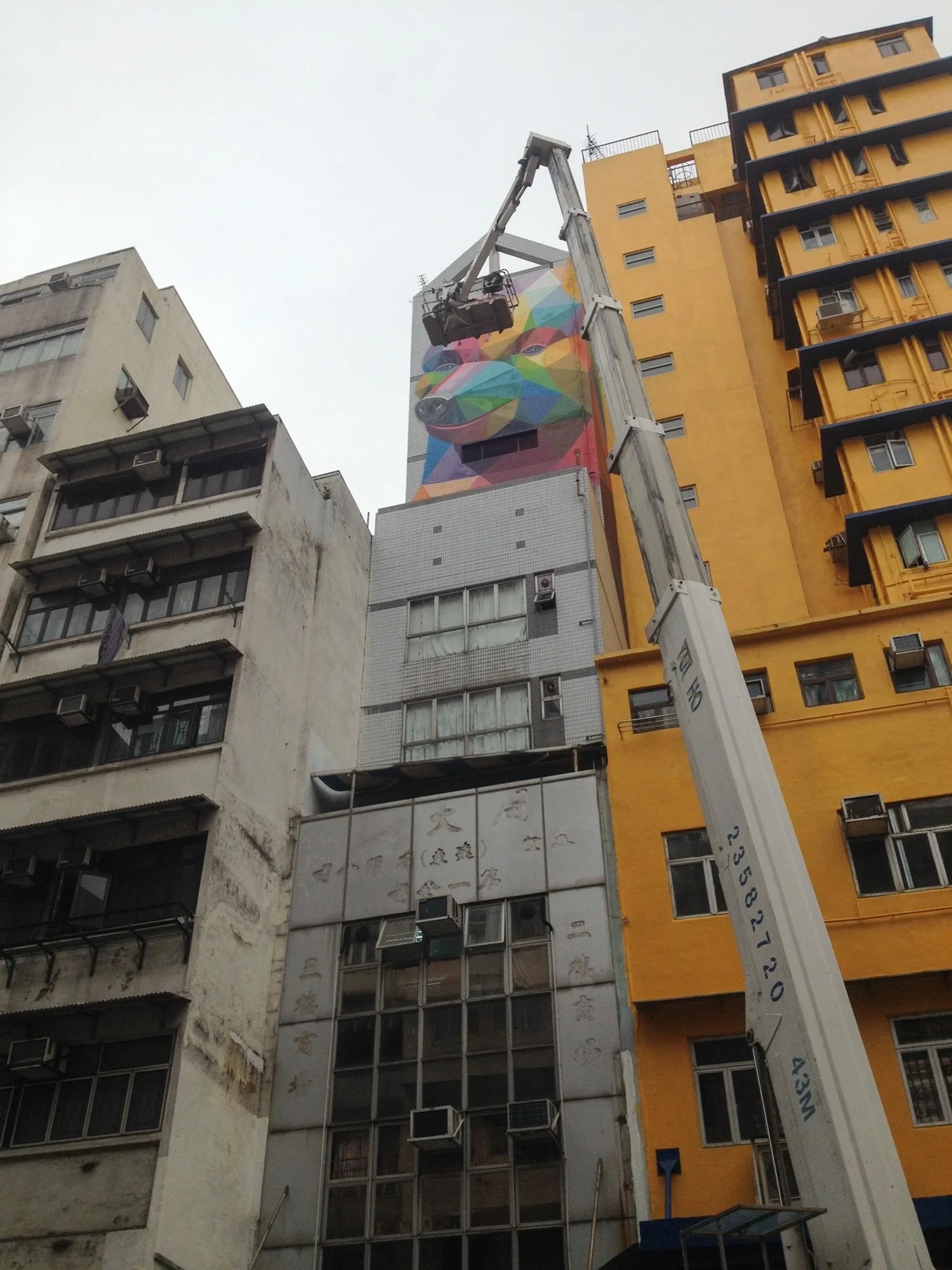 street art| rainbow thief by okuda san miguel