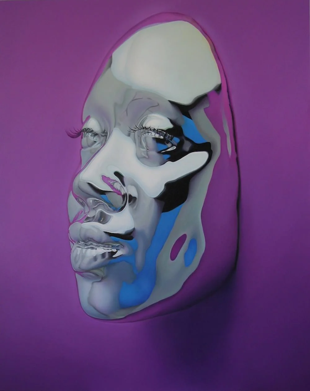 Kip Omolade, Diovadiova Chrome, Kitty Cash II, Olio su tela