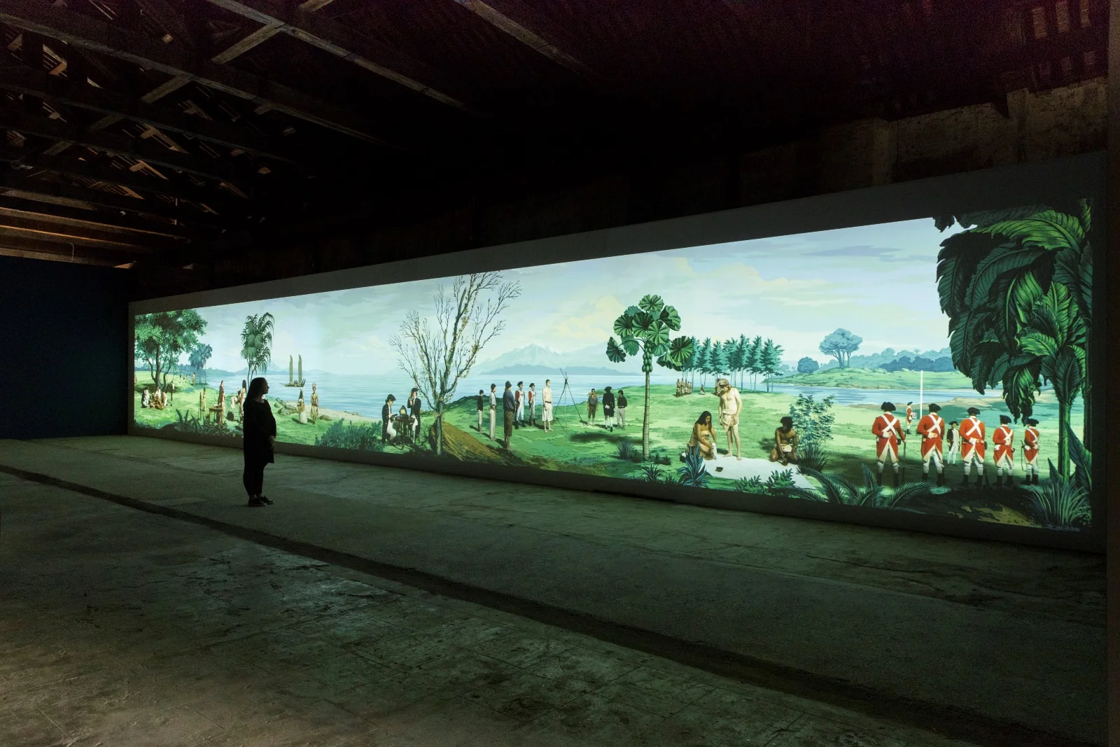 in Pursuit of Venus [infected], 2015–17, Lisa Reihana: Emissaries, Biennale Arte 2017. Photo: Michael Hall. Image courtesy of New Zealand at Venice.