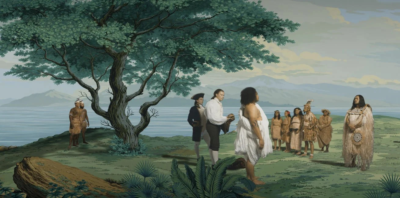 Lisa Reihana, detail in Pursuit of Venus [infected], 2015–17, Ultra HD video, colour, sound, 64 min. Image courtesy of the artist and New Zealand at Venice.