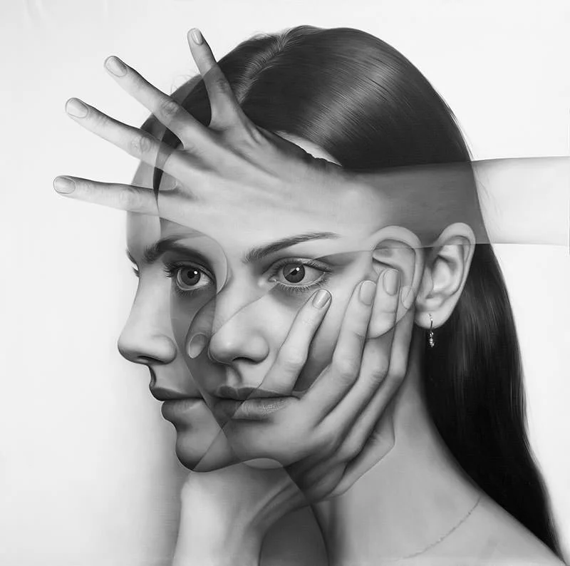 Gli Enormi Dipinti Iperrealisti Di Tigran Tsitoghdzya Che Sembrano Dei Surreali Ritratti Fotografici In Bianco E Nero Artbooms