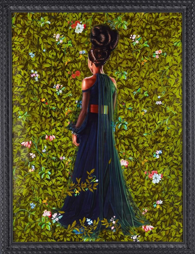 AN ECONOMY OF GRACE;&nbsp;PRINCESS VICTOIRE OF SAXE-COBURG-GOTHA, 2012 ;&nbsp;OIL ON LINEN 96" X 72". Courtesy Kehinde Wiley