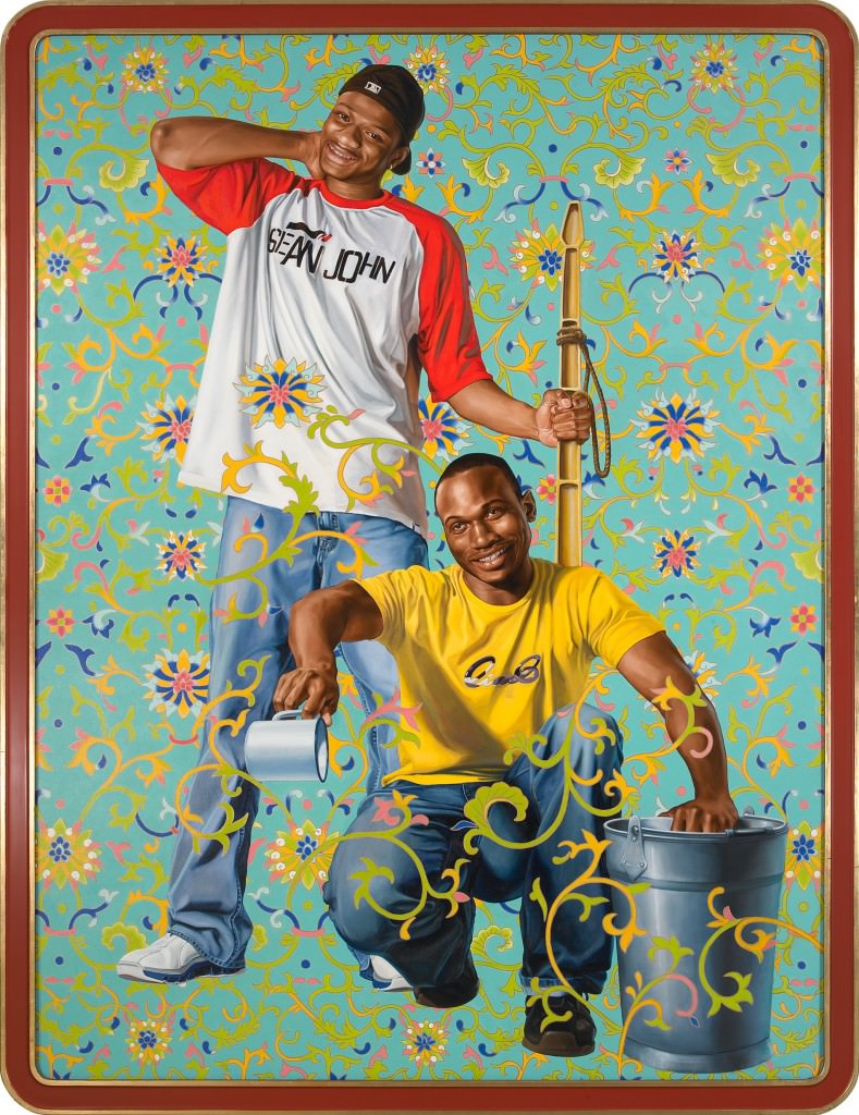 CHINA;&nbsp;BAMBOO SHOOTS , 2007;&nbsp;OIL ON CANVAS 96 X 72 INCHES. Courtesy Kehinde Wiley