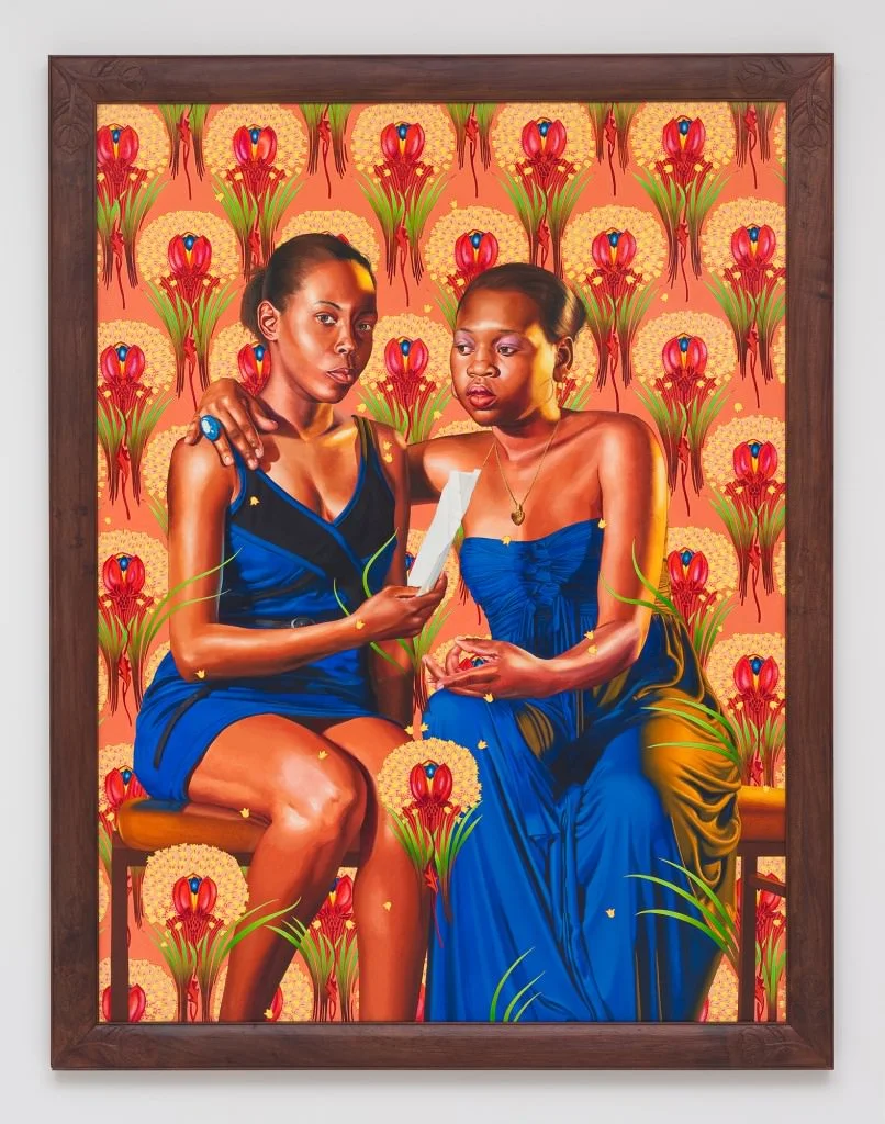 HAITI;&nbsp;THE SISTERS ZÉNAÏDE AND CHARLOTTE BONAPARTE , 2014;&nbsp;OIL ON LINEN 83.5 X 63 INCHES. Courtesy Kehinde Wiley