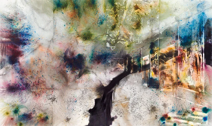 'salon de reinos', cai guo-qiang, polvere da sparo su tela, 360 x 600 cm 2017;&nbsp;courtesy © museo nacional del prado