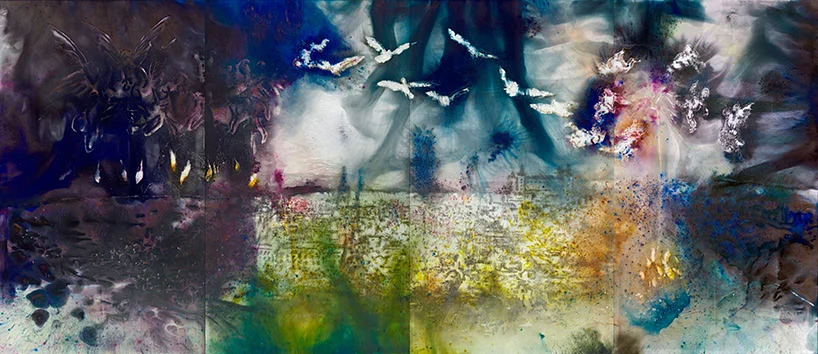 'day and night in toledo', cai guo-qiang polvere da sparo su tele, 260 x 600 cm 2017;&nbsp;courtesy © museo nacional del prado