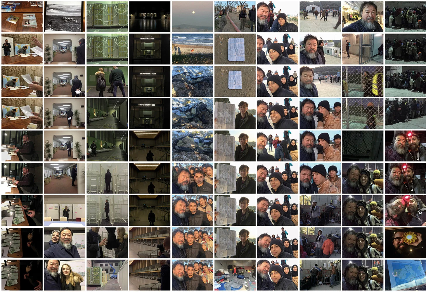 Ai Weiwei, 320 Photos Related to Refugees, 01.12 - 01.27, 2015 Wallpaper. Digital Print. photo © Ai Weiwei Studio, Berlín, 2017 Medidas variables