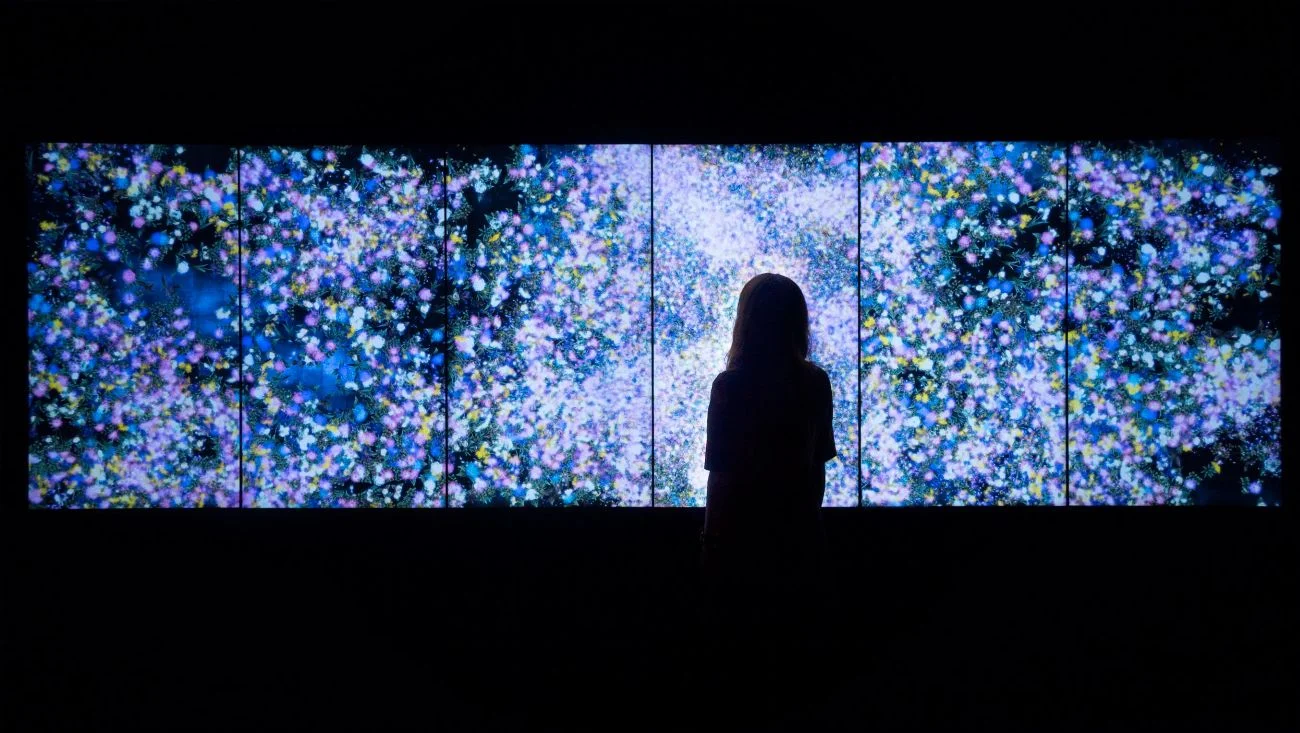 Teamlab,&nbsp;‘Flowers and People - Dark’, National Gallery of Singapore