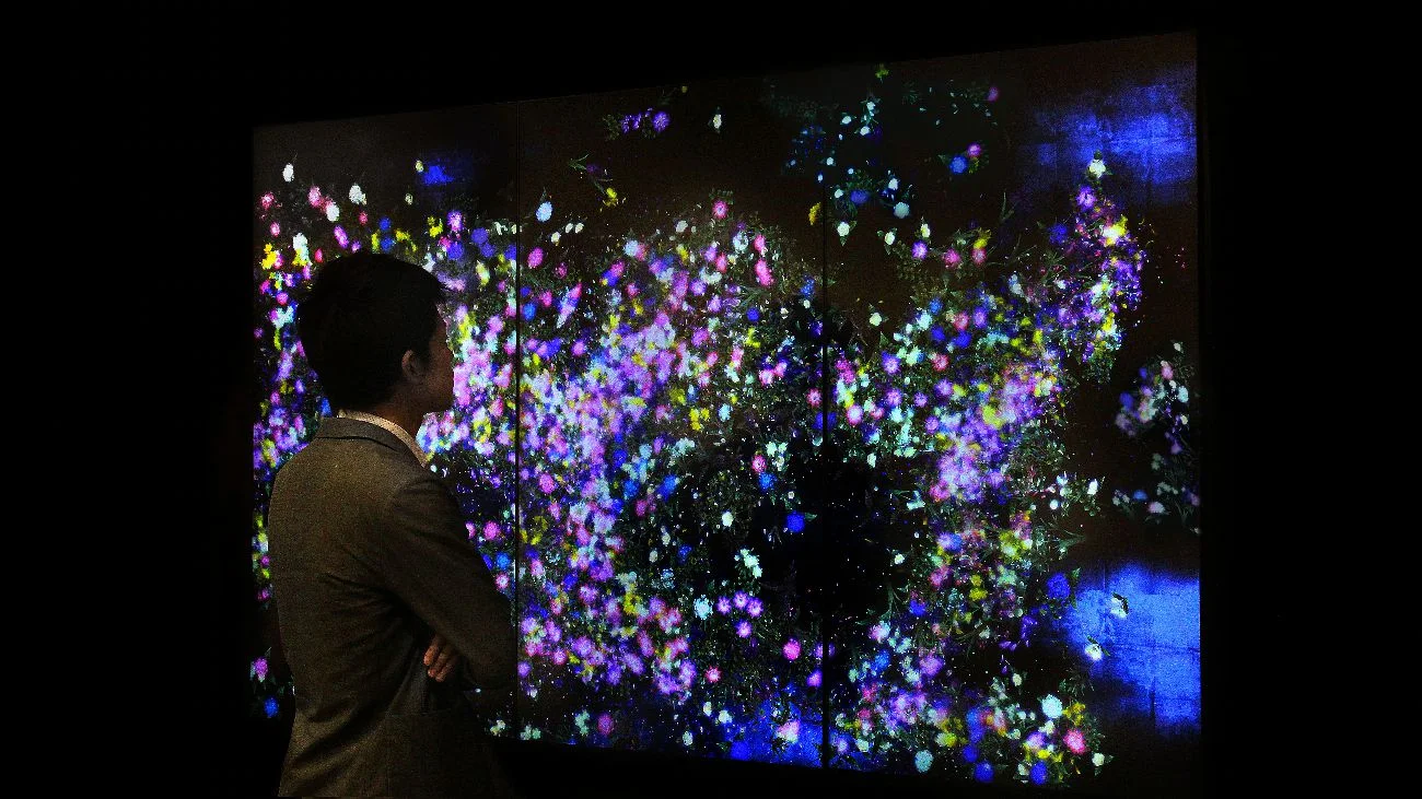 Teamlab,&nbsp;‘Flowers and People - Dark’, National Gallery of Singapore