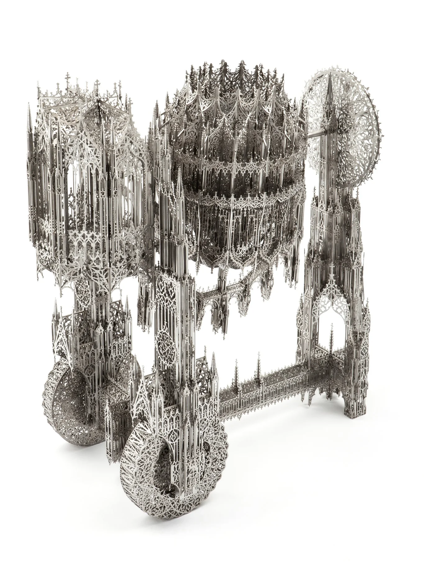 Wim Delvoye, Concrete Mixer, 2013, L 84,5 x 45 x H 105 cm, laser-cut stainless steel
