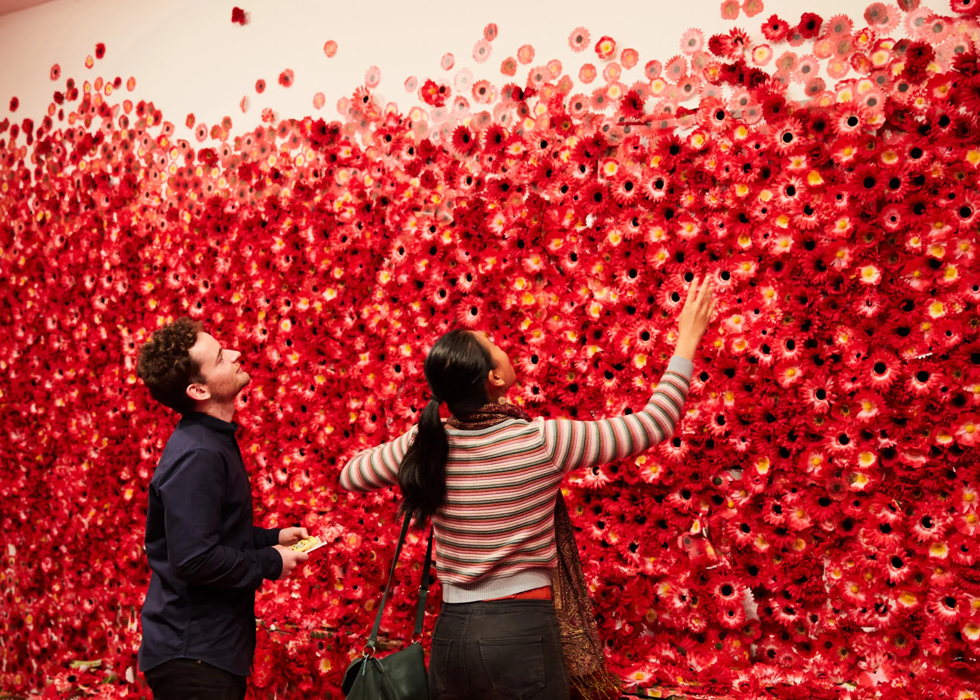 Yayoi Kusama’s Flower obsession 2017 on display at NGV Triennial 2017. Photo: Sam Wong