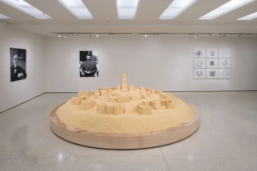 Kader Attia, Untitled (Ghardaïa), 2009; Couscous, two inkjet prints, and five photocopy prints; credits: Solomon R. Guggenheim Museum, New York Guggenheim UBS MAP Purchase Fund, 2015; © Kader Attia