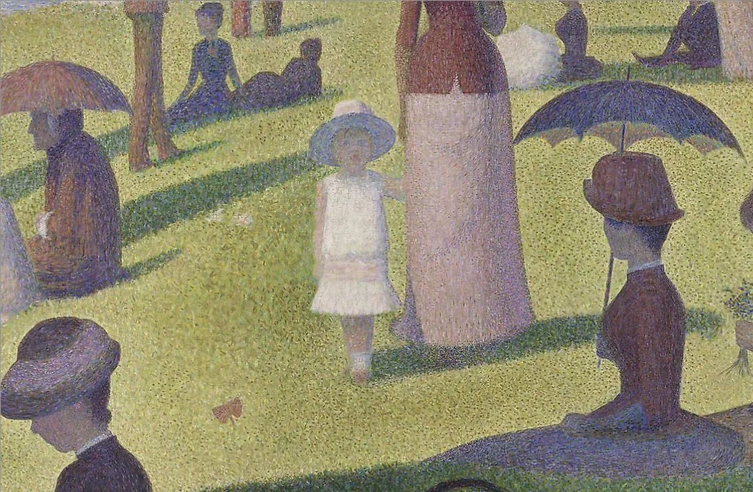 Georges Seurat, Una domenica pomeriggio sull’isola della Grande Jatte (particolare)