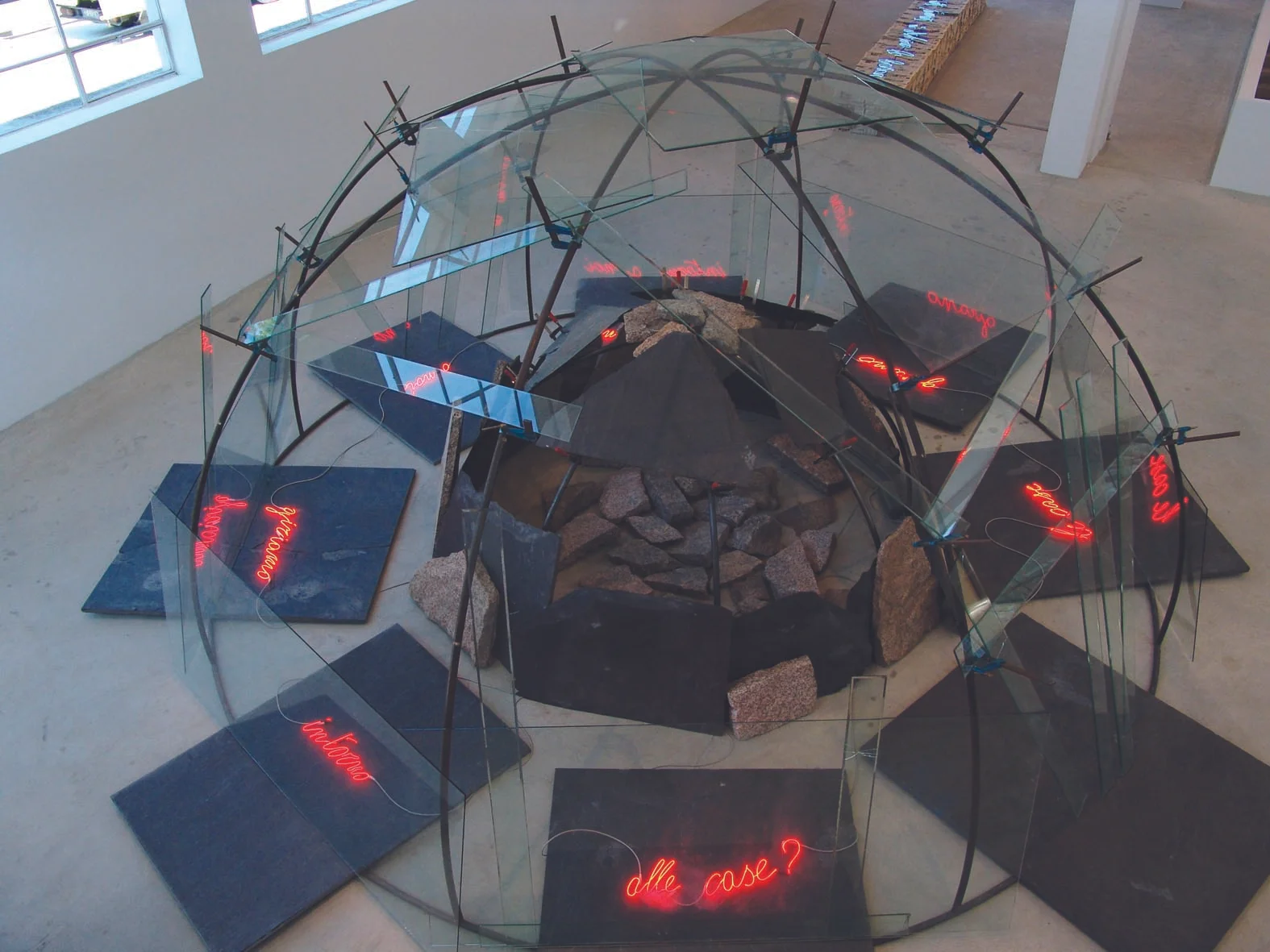Mario Merz, Le case girano intorno a noi o noi giriamo intorno alle case?, 1994; Installation view, Fondazione Merz, Turin, 2005; Courtesy Fondazione Merz, Turin; Photo: © Paolo Pellion © Mario Merz, by SIAE 2018