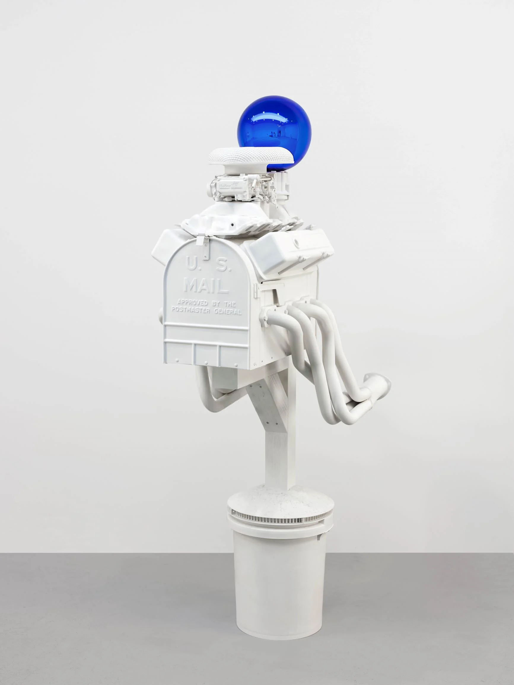 Jeff Koons (b. 1955); Gazing Ball (Mailbox); 2013; Plaster and glass; 188.6 x 61.9 x 105.4 cm; Artist’s proof of an edition of 3 plus AP; Collection of the artist © Jeff Koons. Photo: Tom Powel Imaging. Courtesy David Zwirner