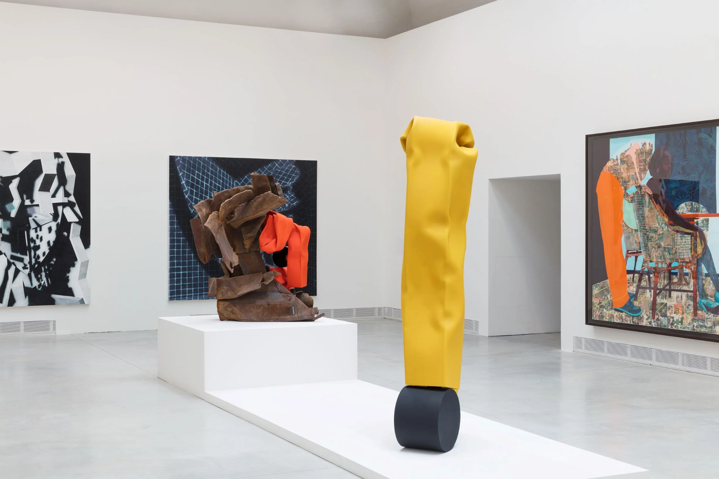 Carol Bove, Various works, 2018 (Giardini della Biennale); Stainless steel, found steel and urethane paint. Photo by Maris Mezulis