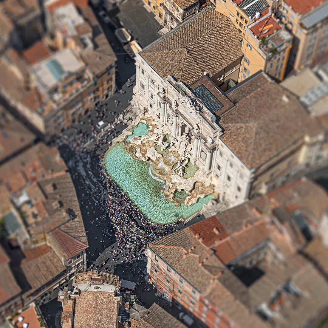 Bernhard Lang, Roma - European City Places. Aerial Views Project. Fontana di Trevi