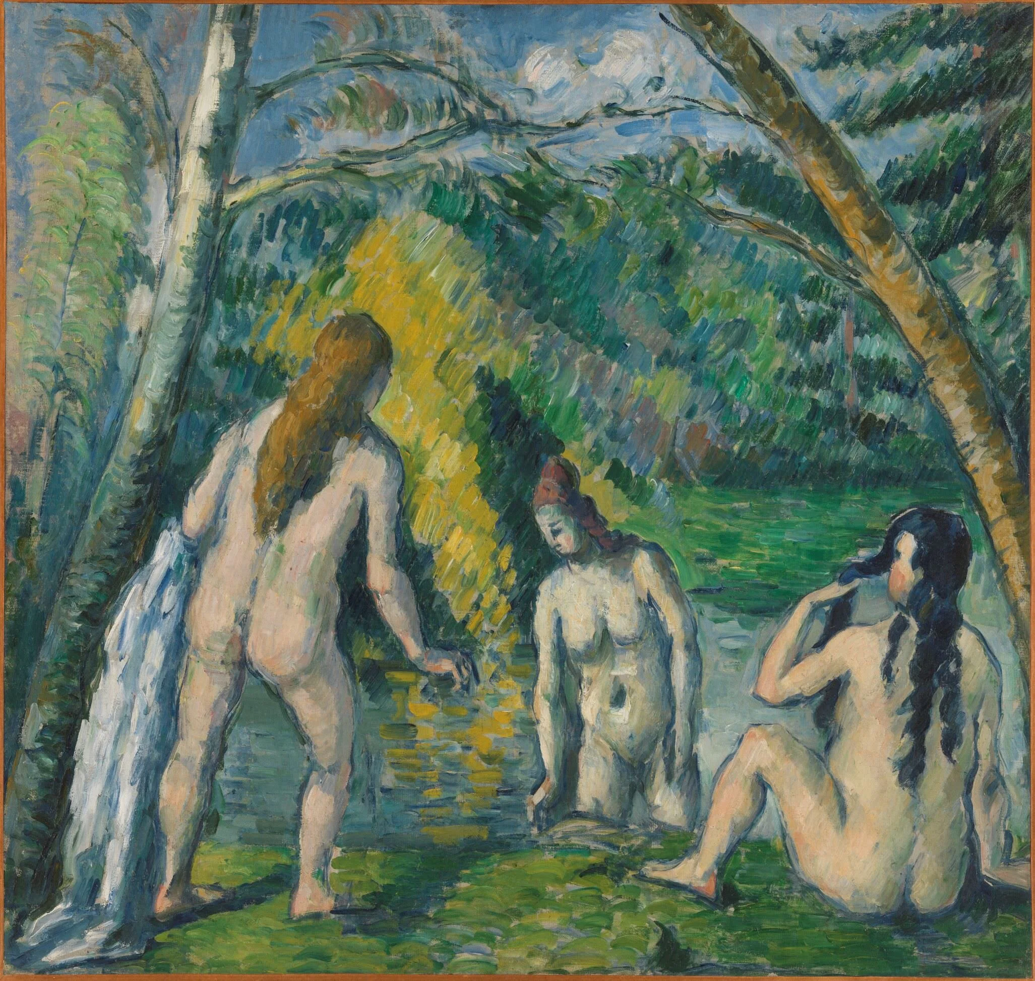 “Le tre bagnanti” di Paul Cézanne (1879-1882), olio su tela. Petit Palais