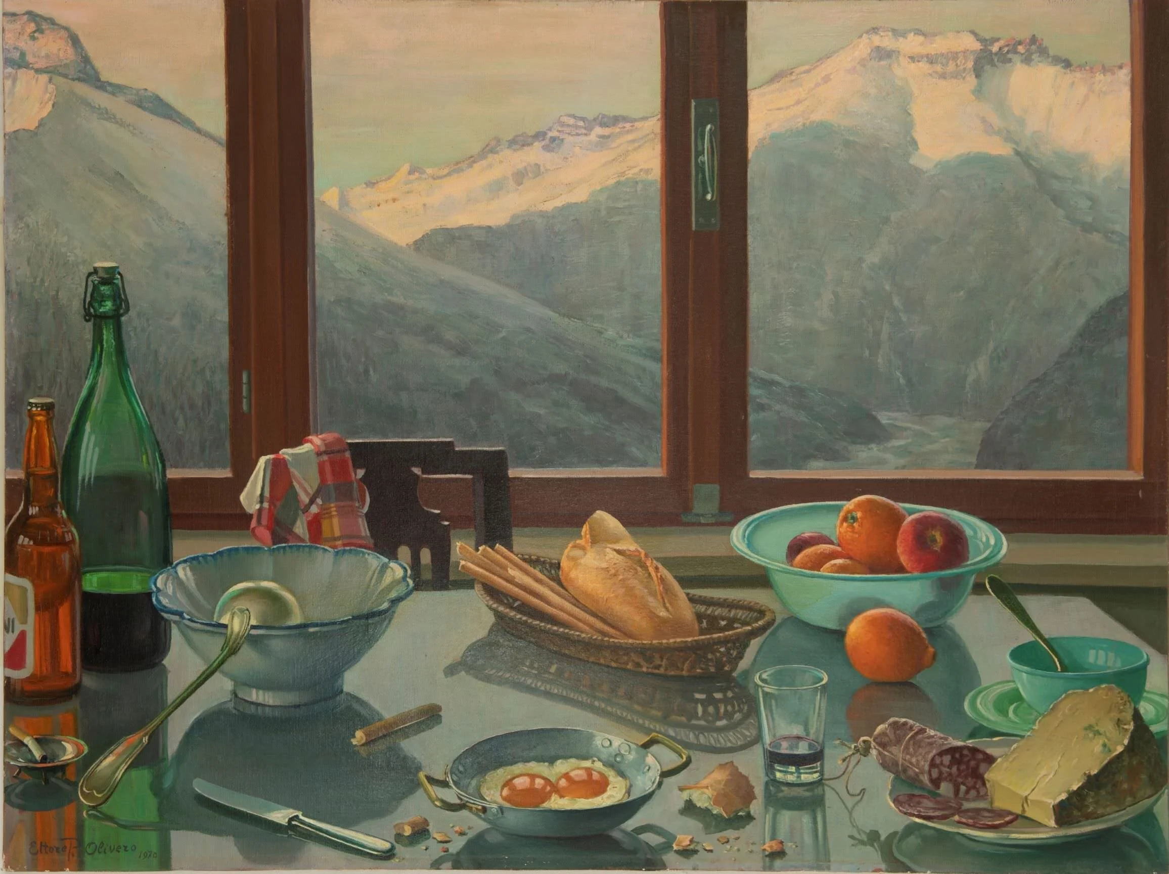Ettore Pistoletto Olivero, Pian Gelassa, Susa, Febbraio, 1970, olio su tela, 75,5 x 100,5 cm, foto: D. Andreotti