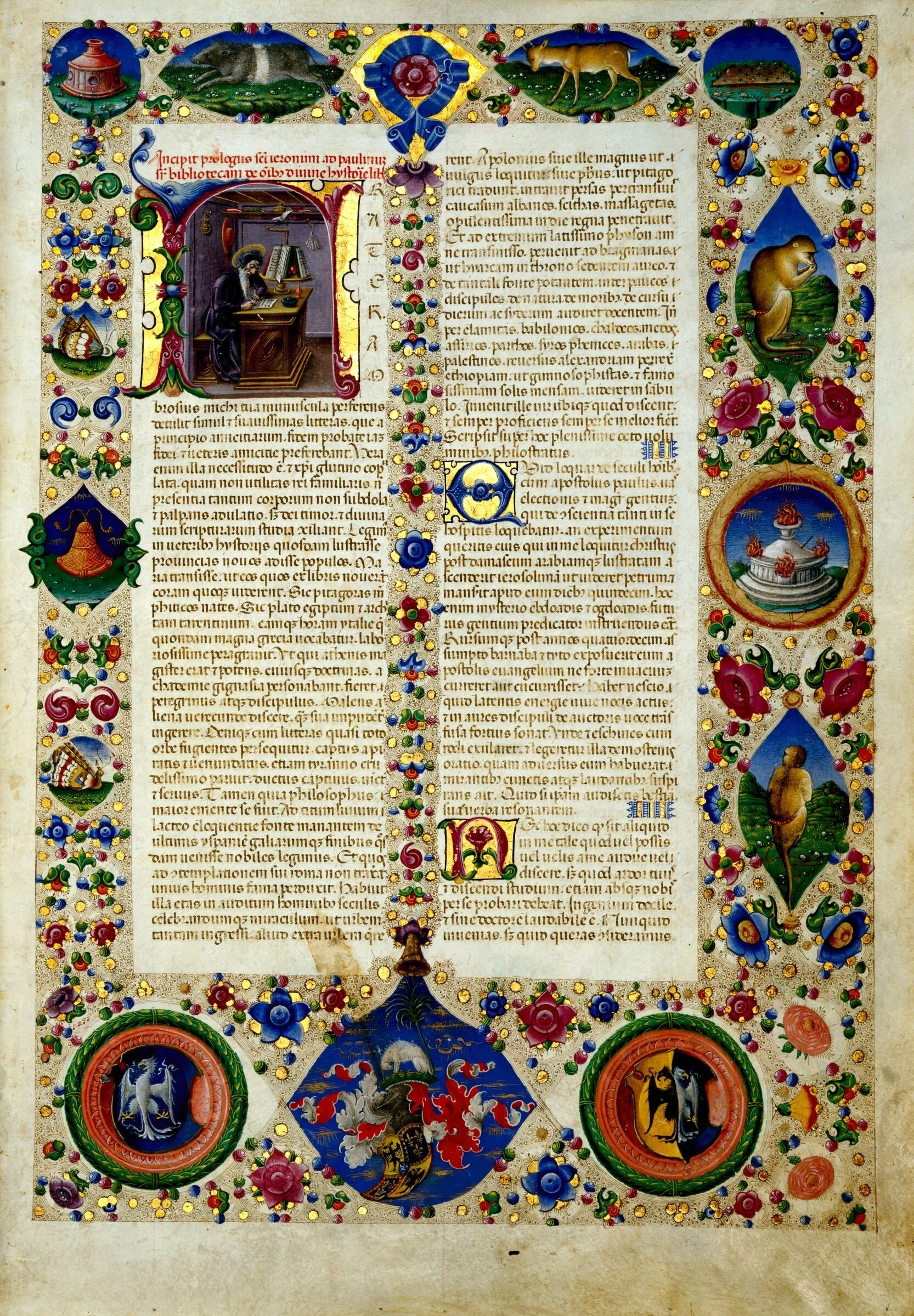 Biblia Latina (Bibbia di Borso d'Este - Antico Testamento) Datazione 1455-1461 segnatura Lat. 422 -423= Ms.V.G.12-13