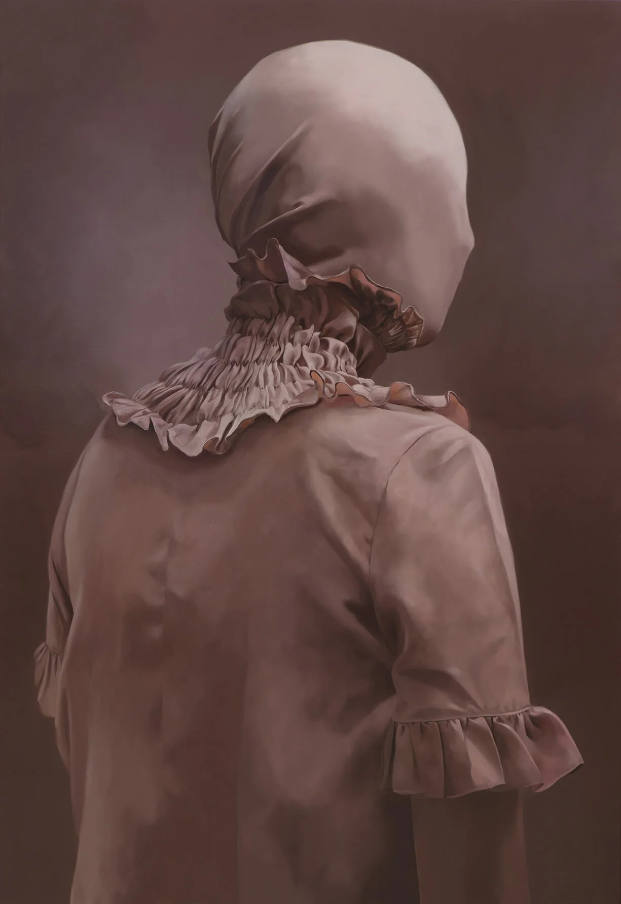 “Now you see me (Dysmorphia 10)” (2018), oil on canvas, 145 x 100 centimeters