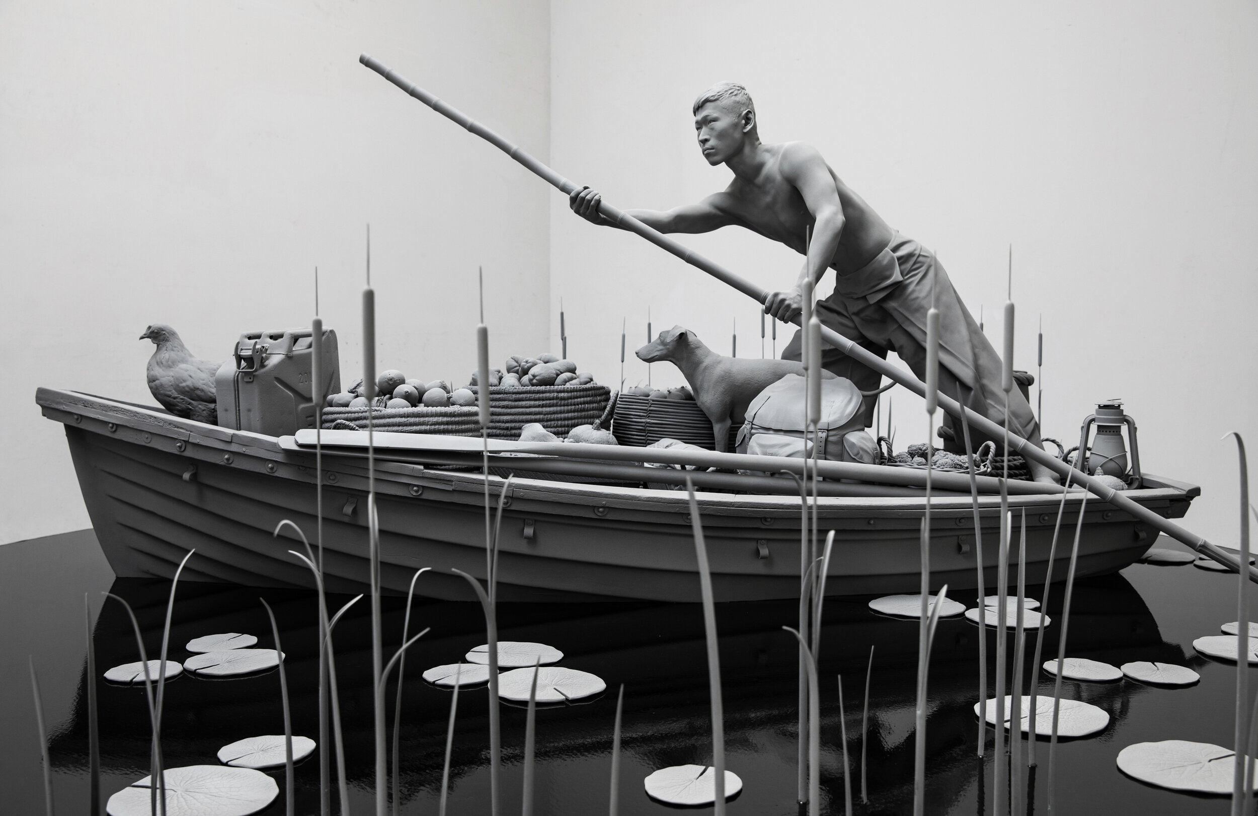 The Horseman e le altre nuove sculture di Hans Op de Beeck sono in mostra sul sito di Galleria Continua
